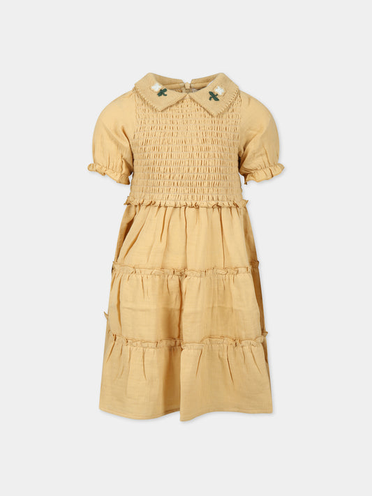 Vestito giallo per bambina con fiori,Coco Au Lait,14COCO1158