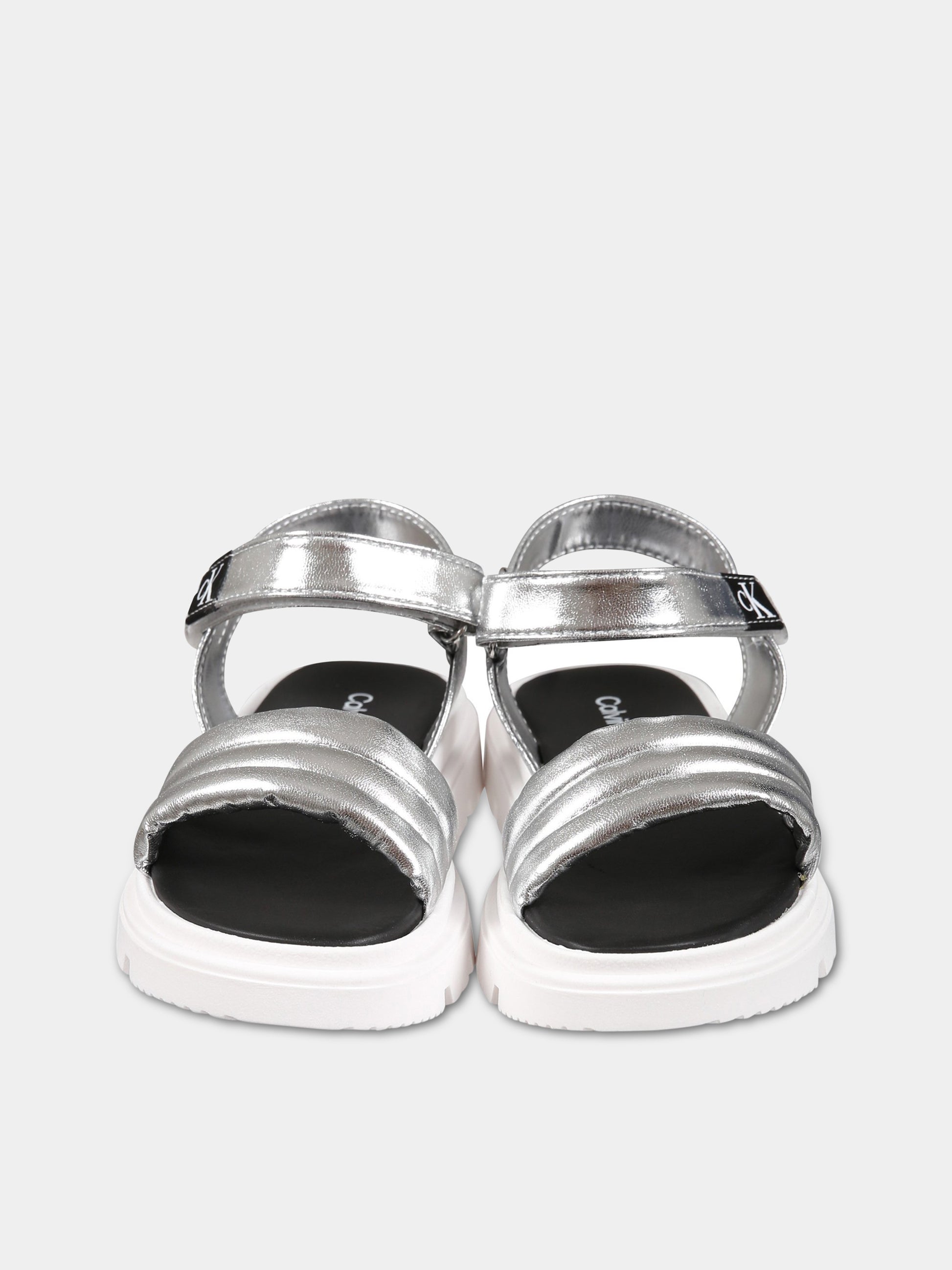 Sandali argento per bambina,Calvin Klein Kids,V4A2 80511 0243904