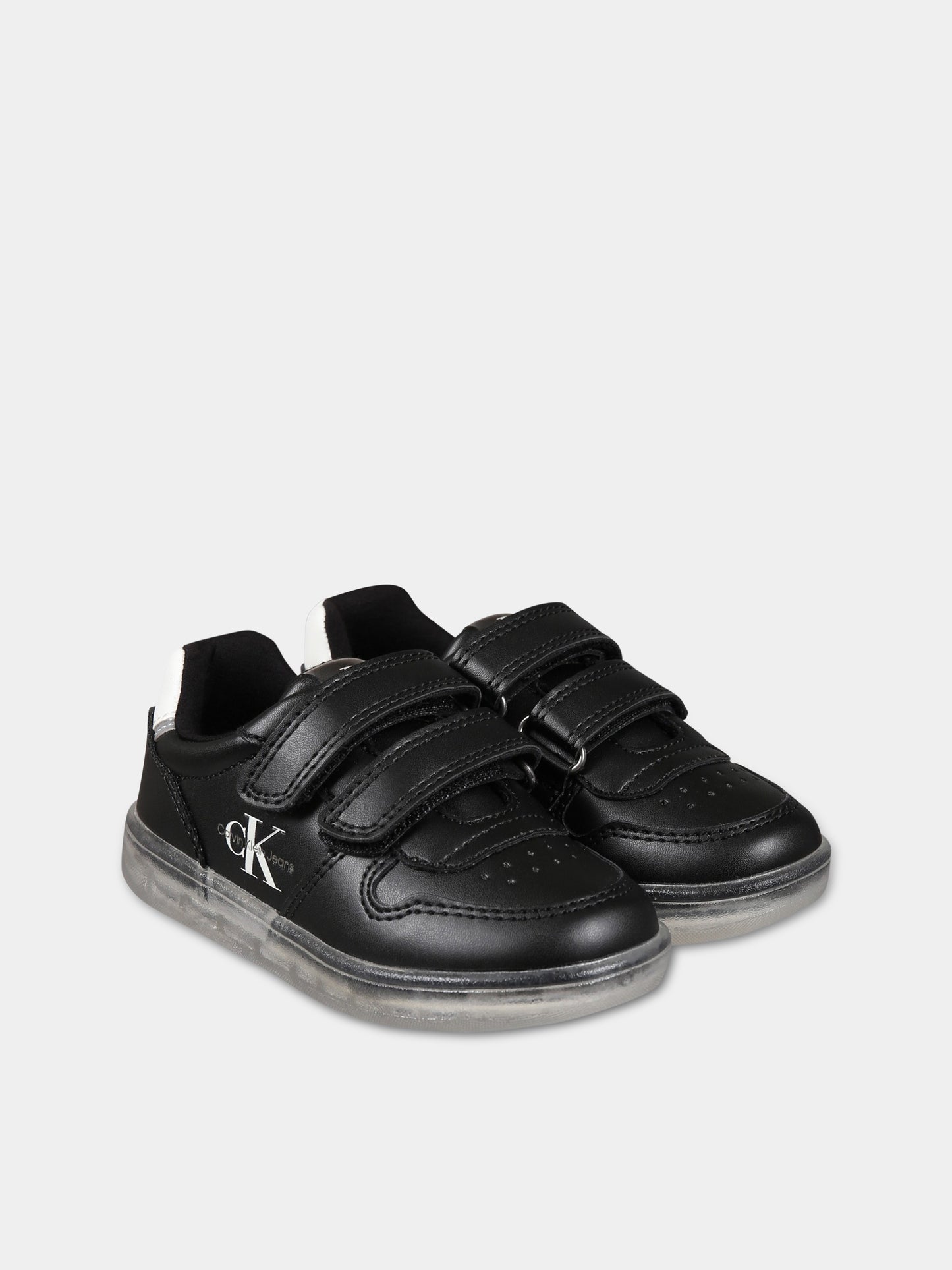 Sneakers nere per bambino con logo,Calvin Klein Kids,V1X9 80546 1355999