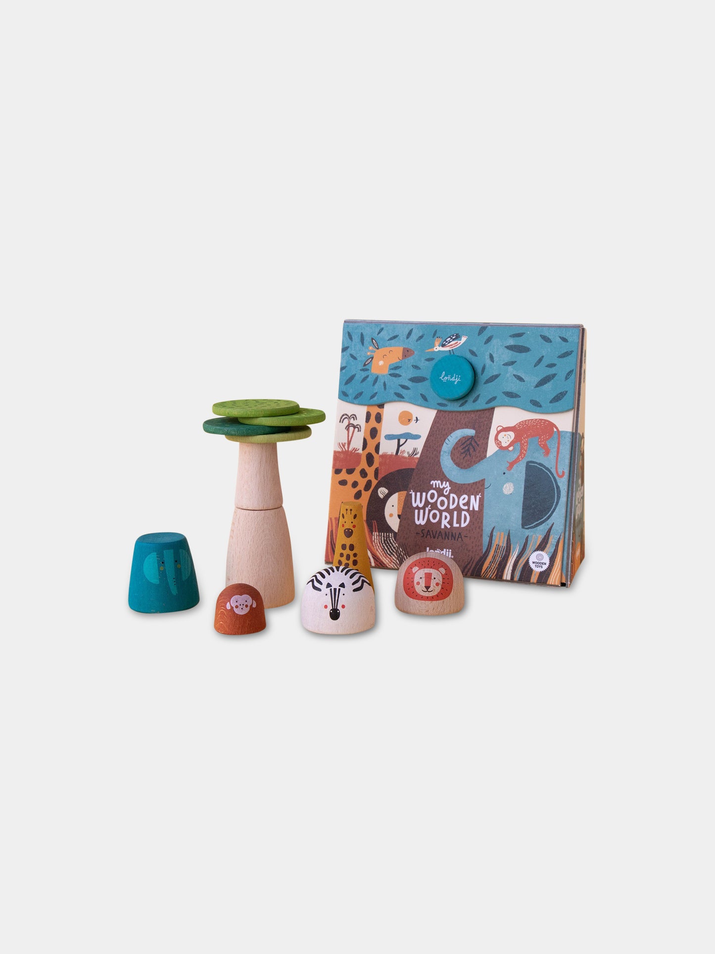 Gioco società per bambini con animali della Savana,Londji,WT011U