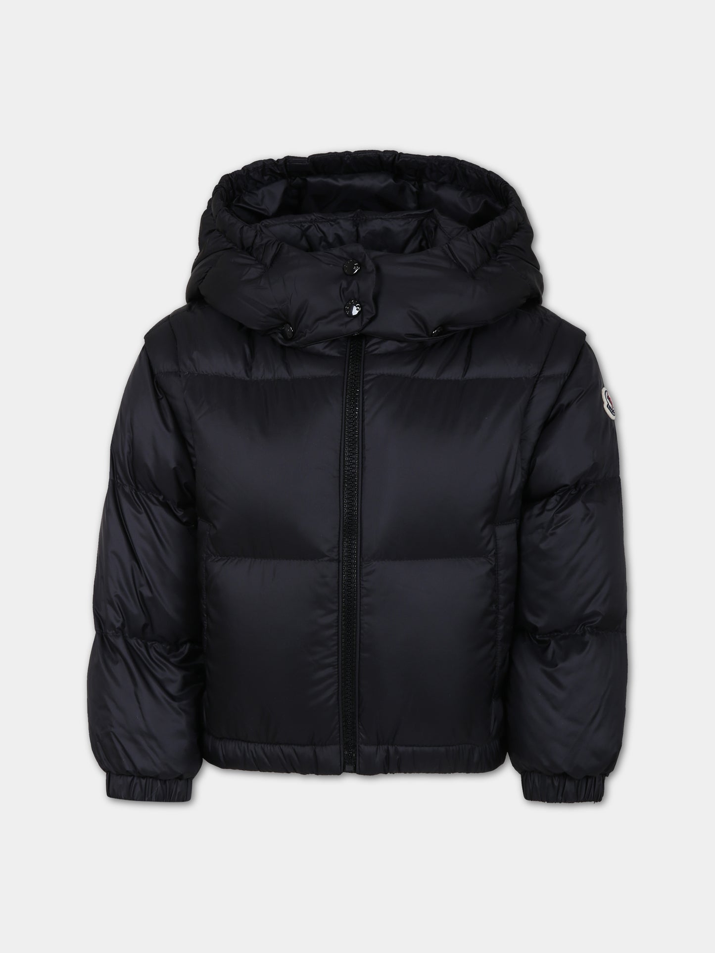 Piumino Vanya nero per bambina con logo,Moncler Kids,954 1A00004 595FE 999