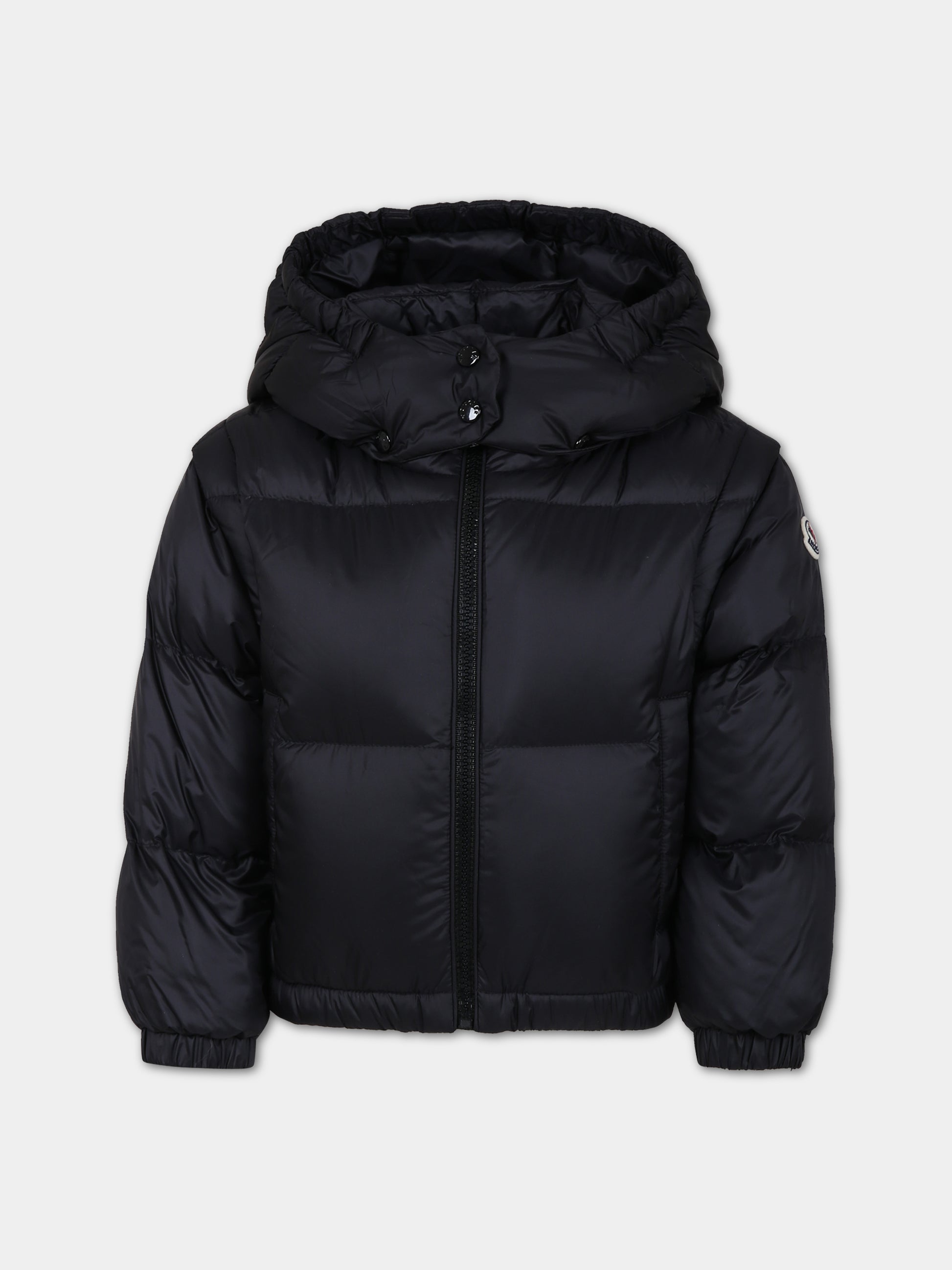 Piumino Vanya nero per bambina con logo,Moncler Kids,954 1A00004 595FE 999