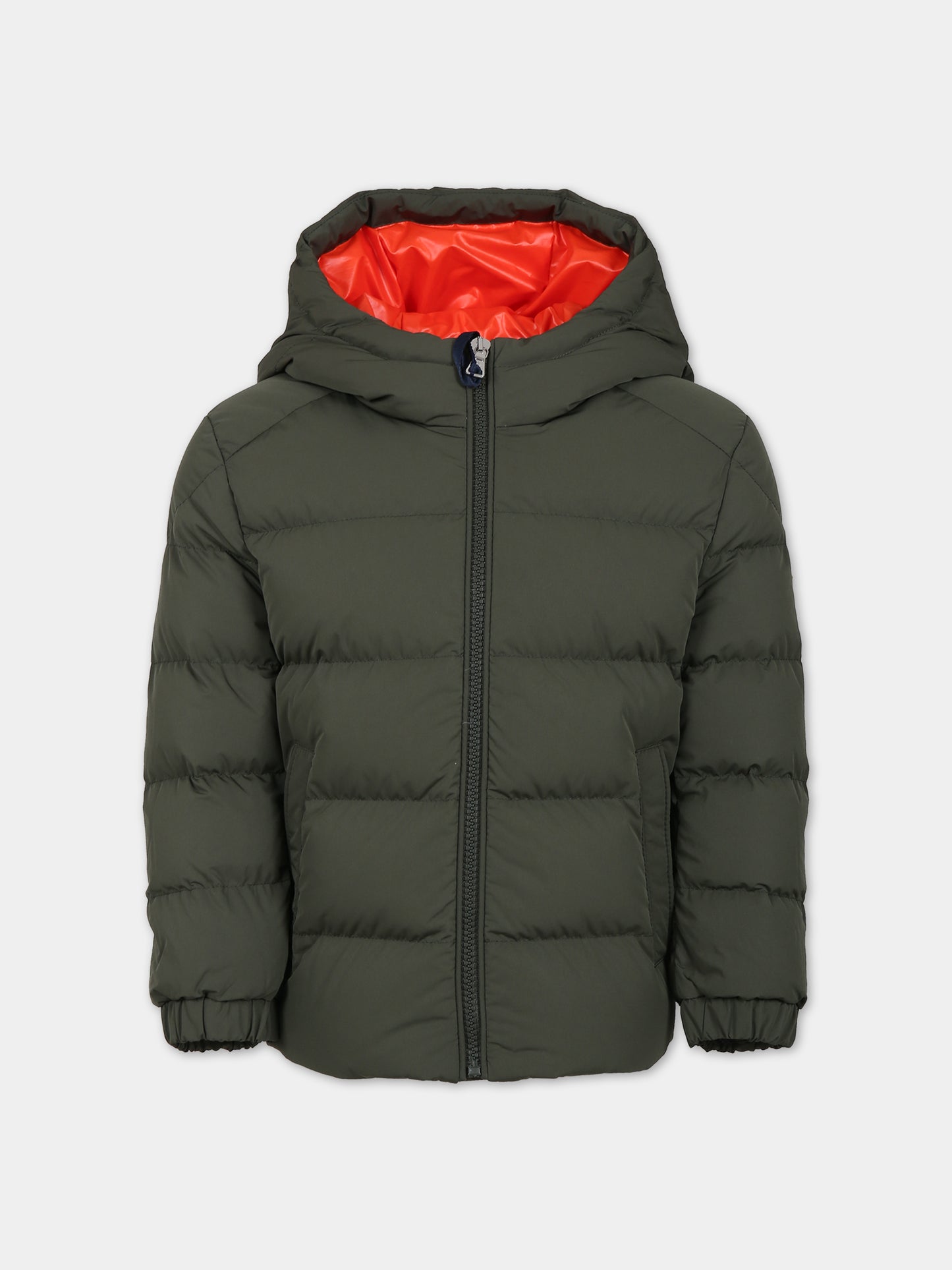 Piumino Eric verde per bambino con logo,Moncler Kids,954 1A00044 54A91 87D
