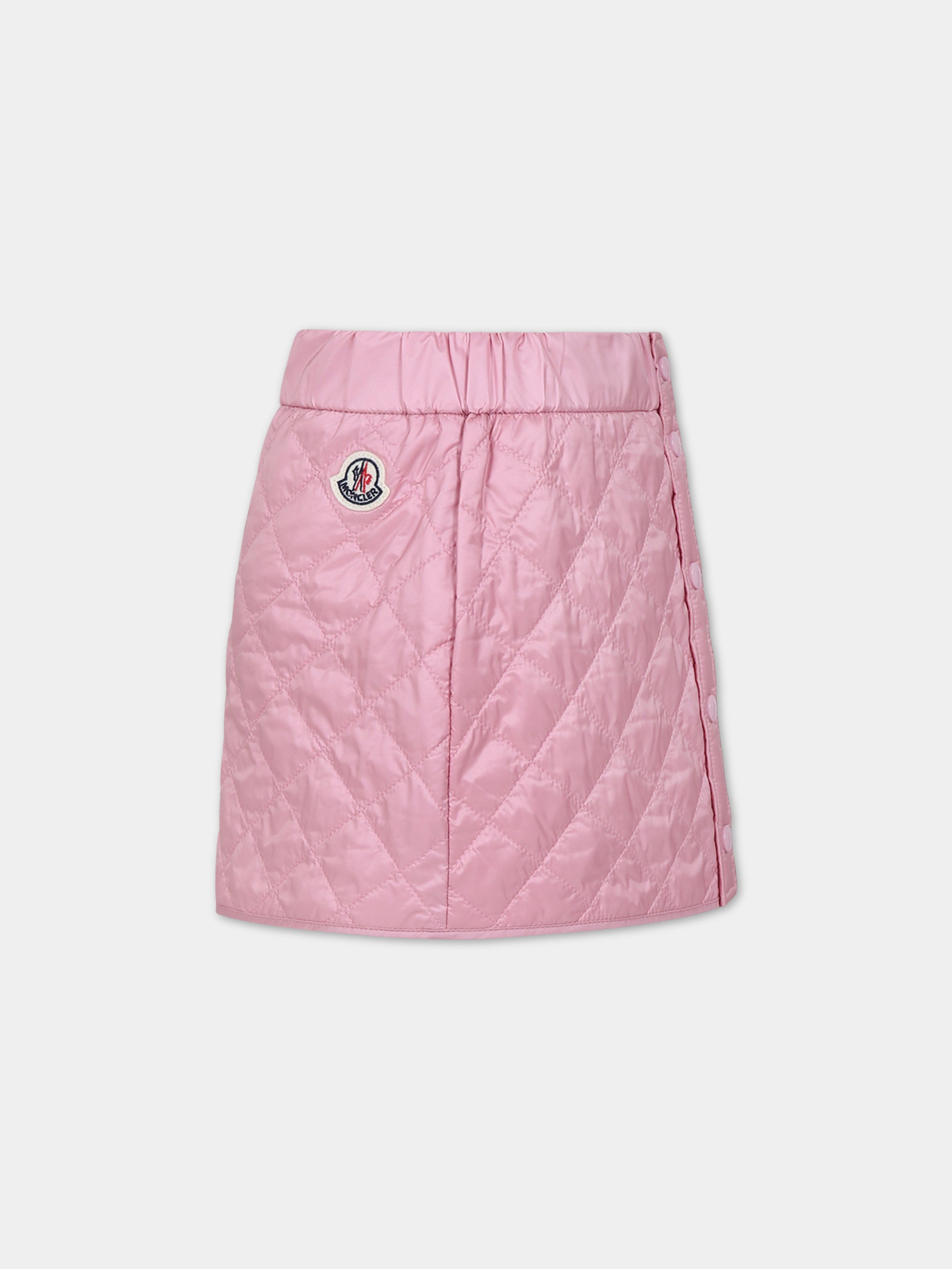 Gonna rosa per bambina con logo,Moncler Kids,954 2D00002 788K1 527