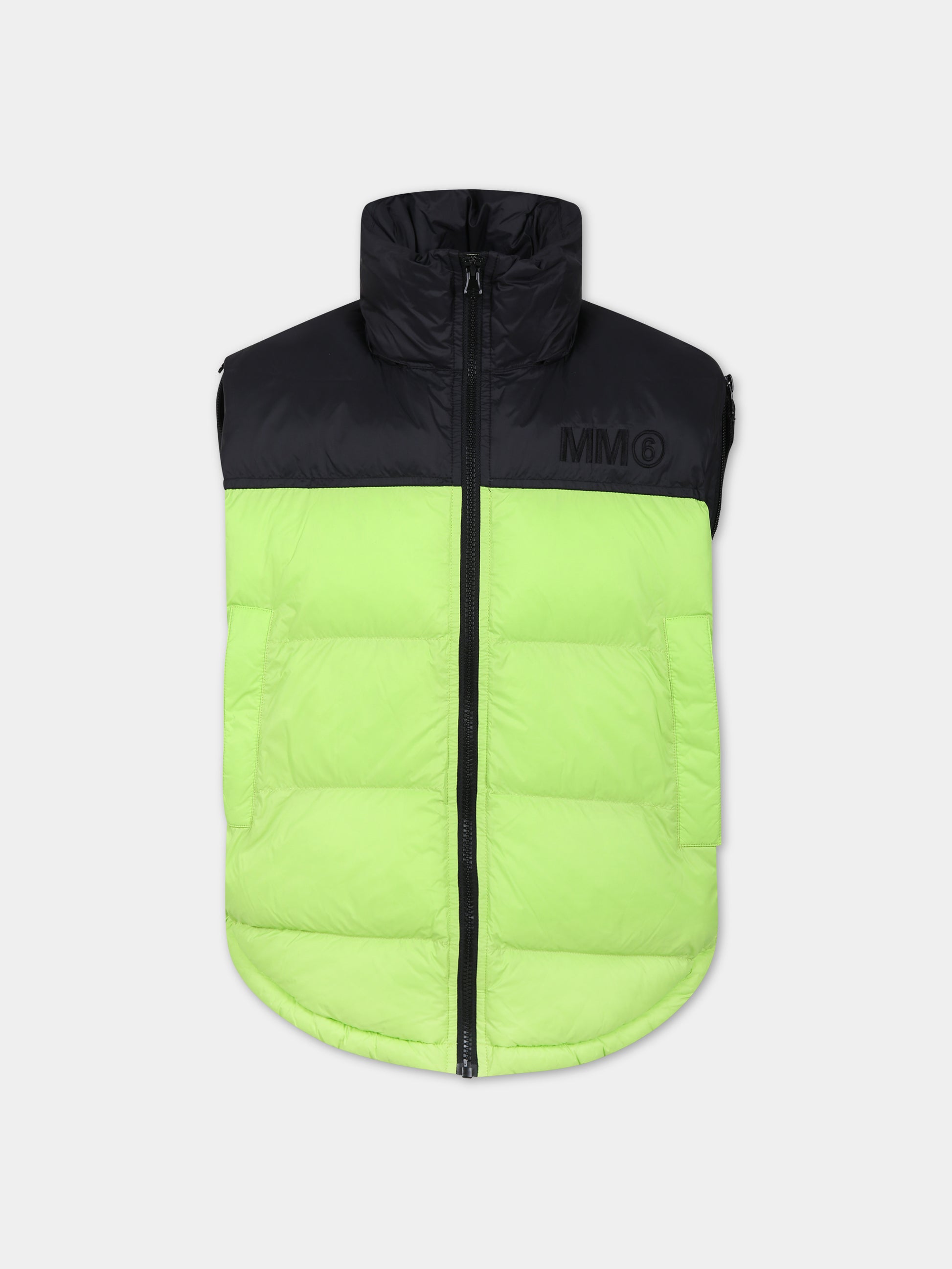 Piumino verde per bambini con logo,Mm6 Maison Margiela,M60471 MM00V MM6J62U M6510