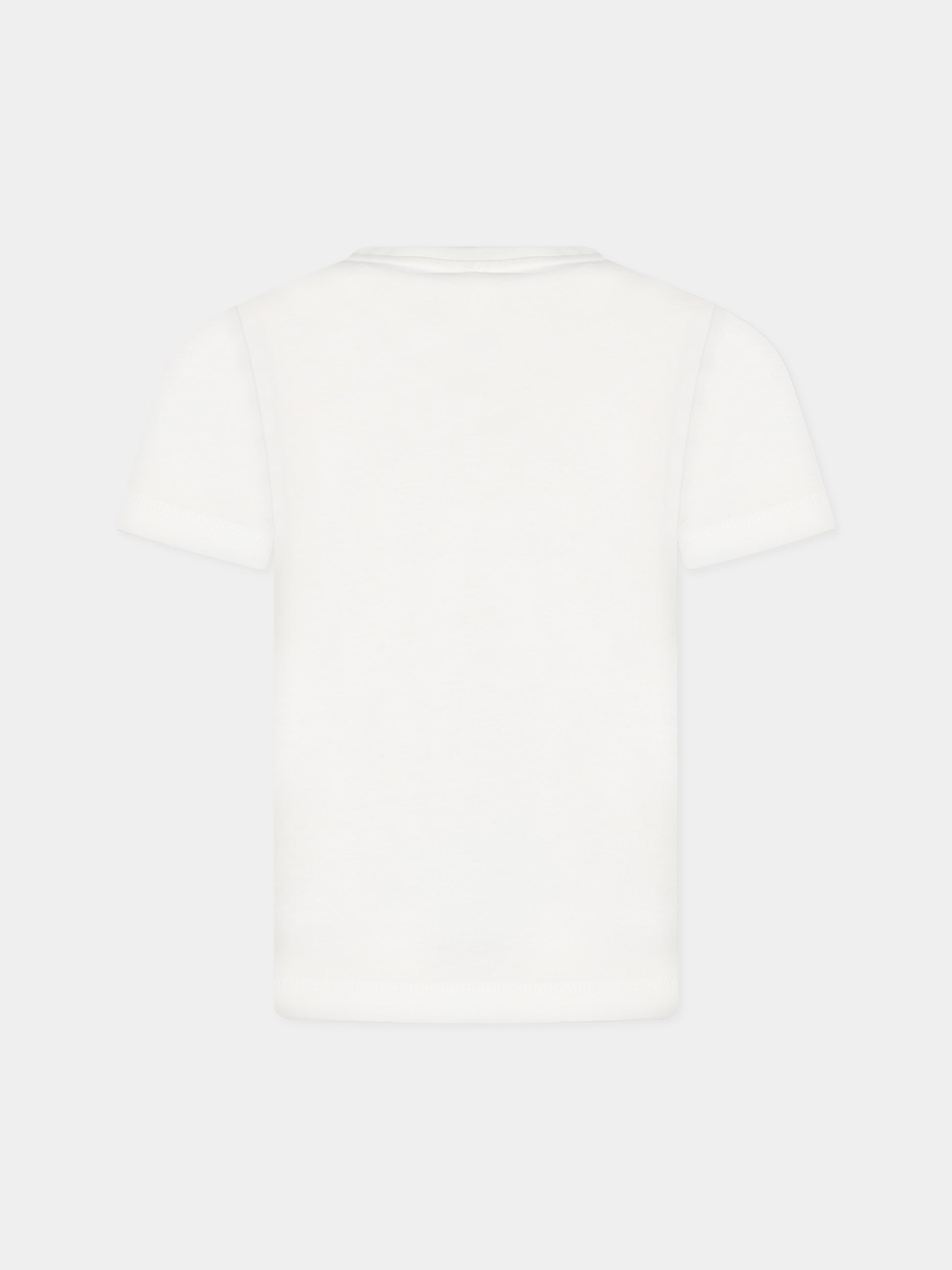 T-shirt bianca per bambina con logo,Stella Mccartney Kids,TT8D81 Z0434 101