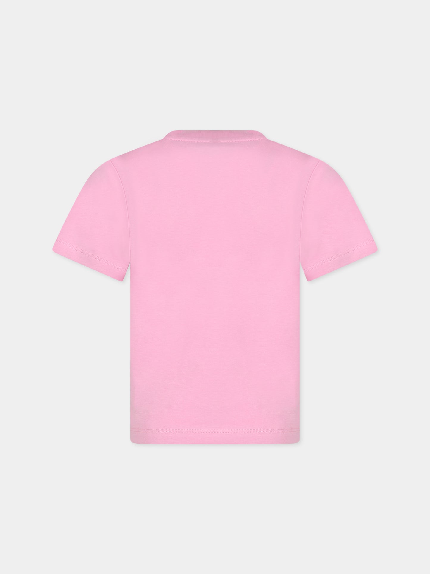 T-shirt rosa per bambina con logo,Stella Mccartney Kids,TT8C61 Z0434 547