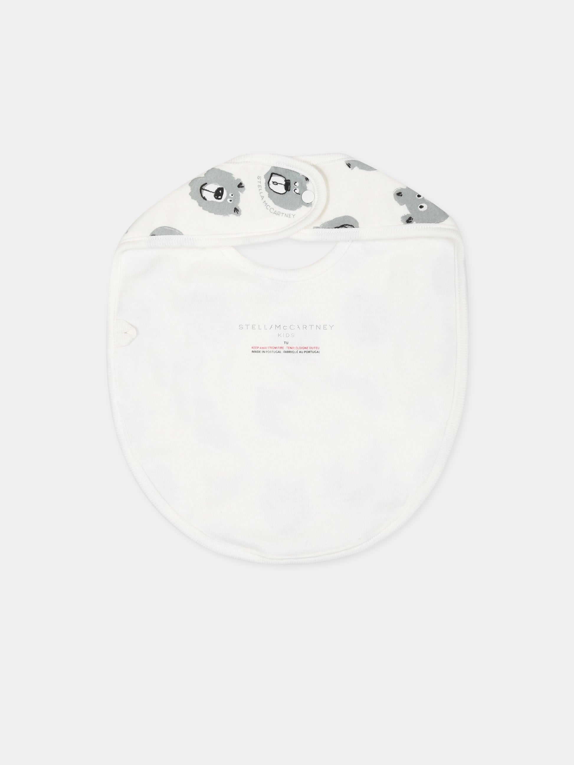 Set bianco per neonato con stampa e logo,Stella Mccartney Kids,TTB559 Z1486 101MC