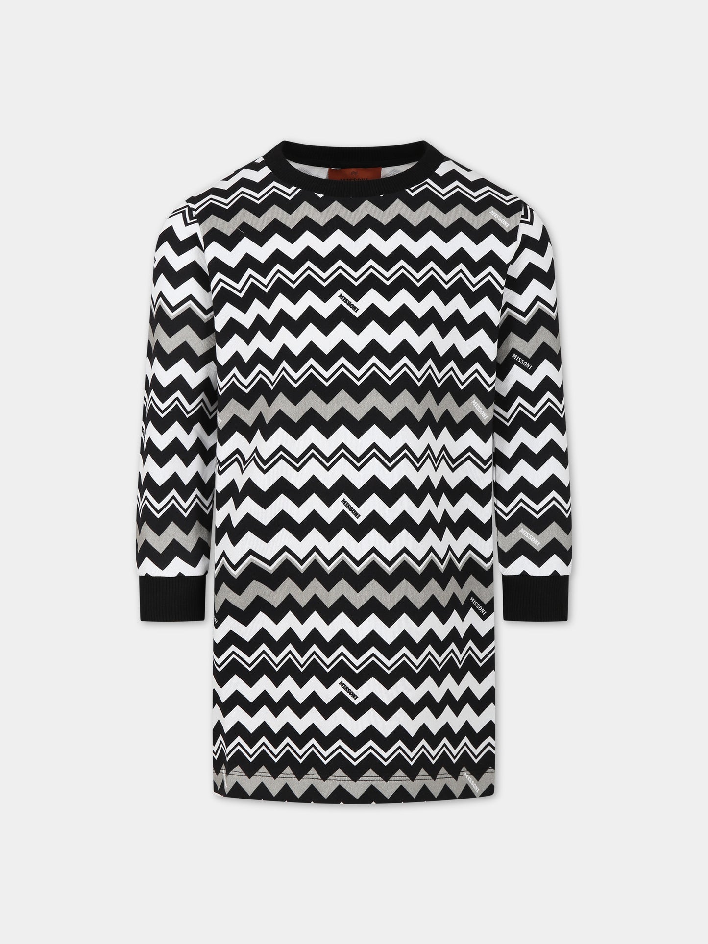 Vestito multicolor per bambina con logo,Missoni,MT1B30 Z1578 930BC