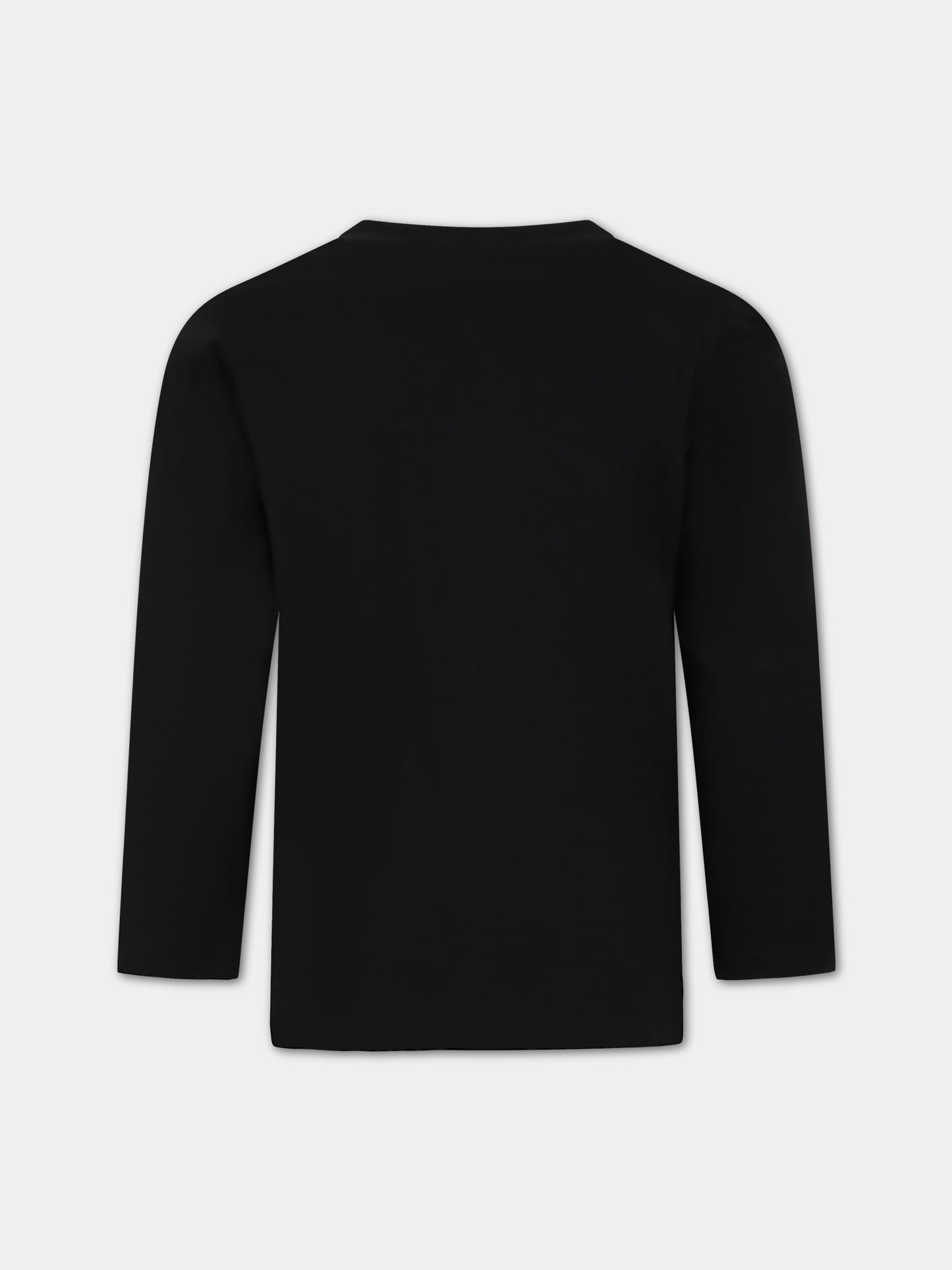 T-shirt nera per bambina con logo,Balmain Kids,BT8R30 Z0082 930