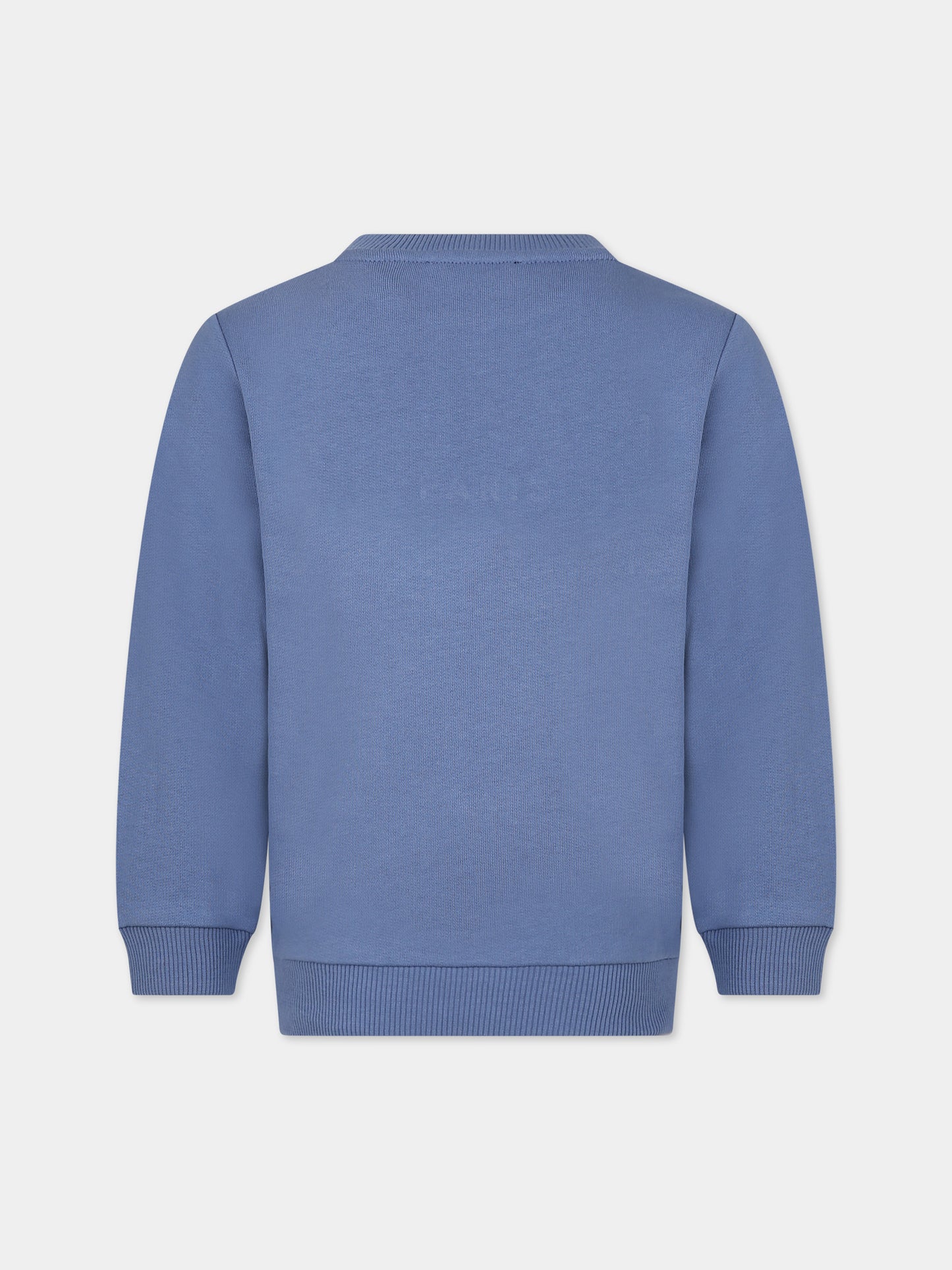 Felpa blu per bambini con logo,Balmain Kids,BT4Q80 Z0114 668