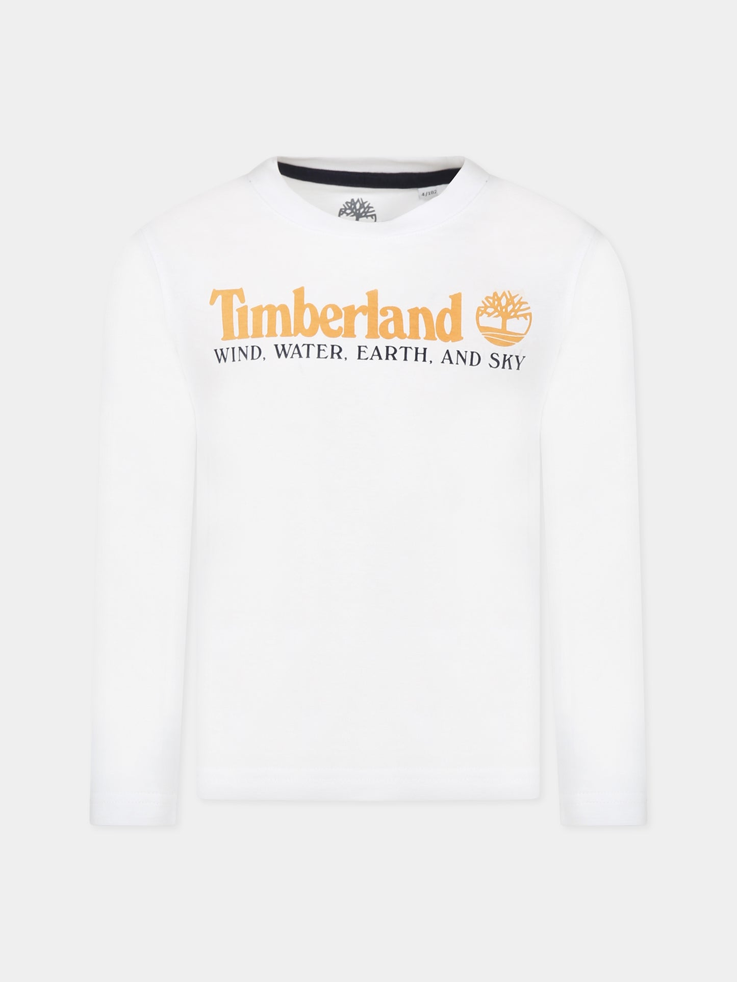 T-shirt bianca per bambino con logo,Timberland,T25U28 10P