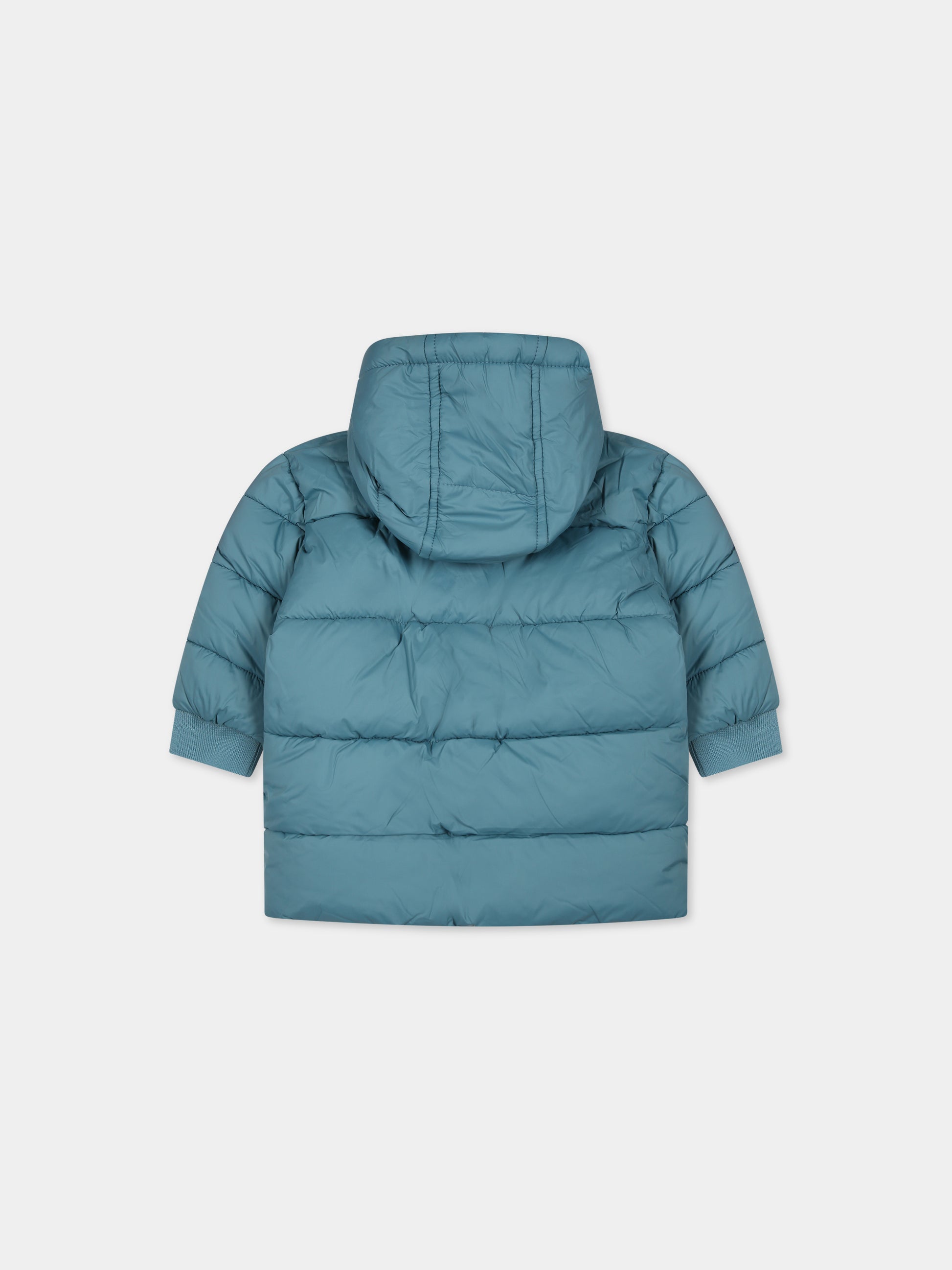 Bomber azzurro per neonato con logo,Timberland,T60014 875
