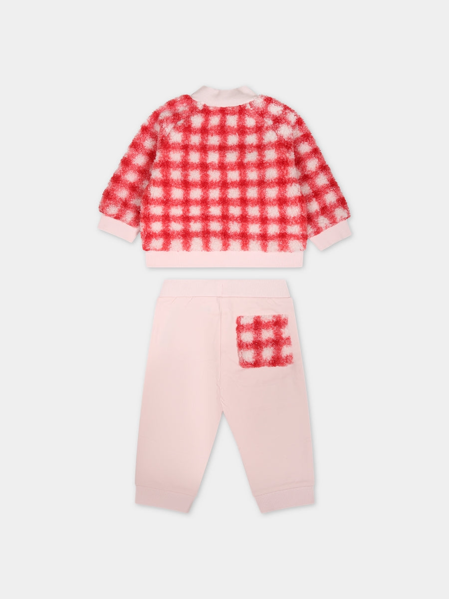 Completo rosso per neonata con elefante,Kenzo Kids,K98128 960