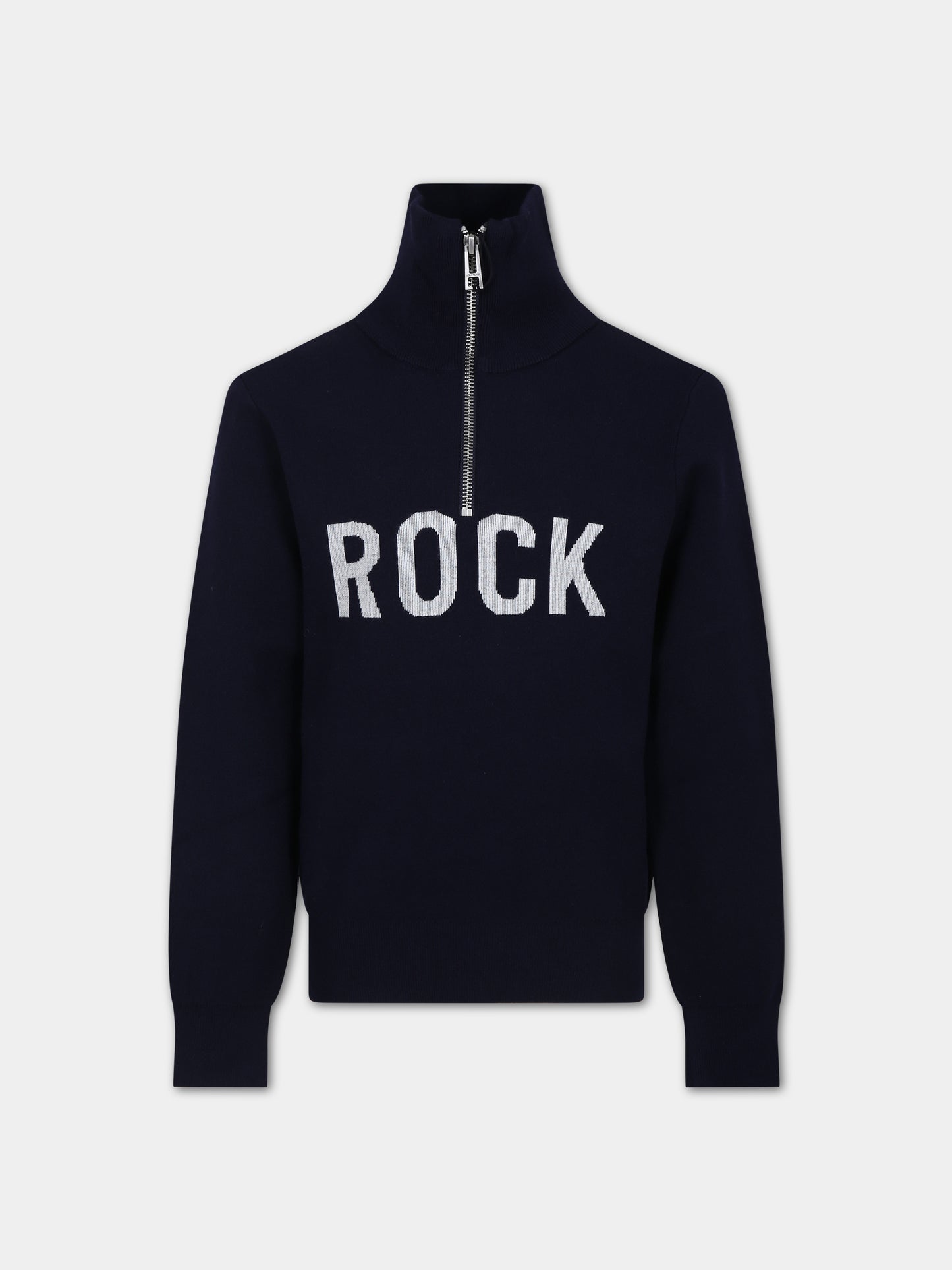 Maglione blu per bambino con scritta,Zadig & Voltaire Kids,X25379 84E