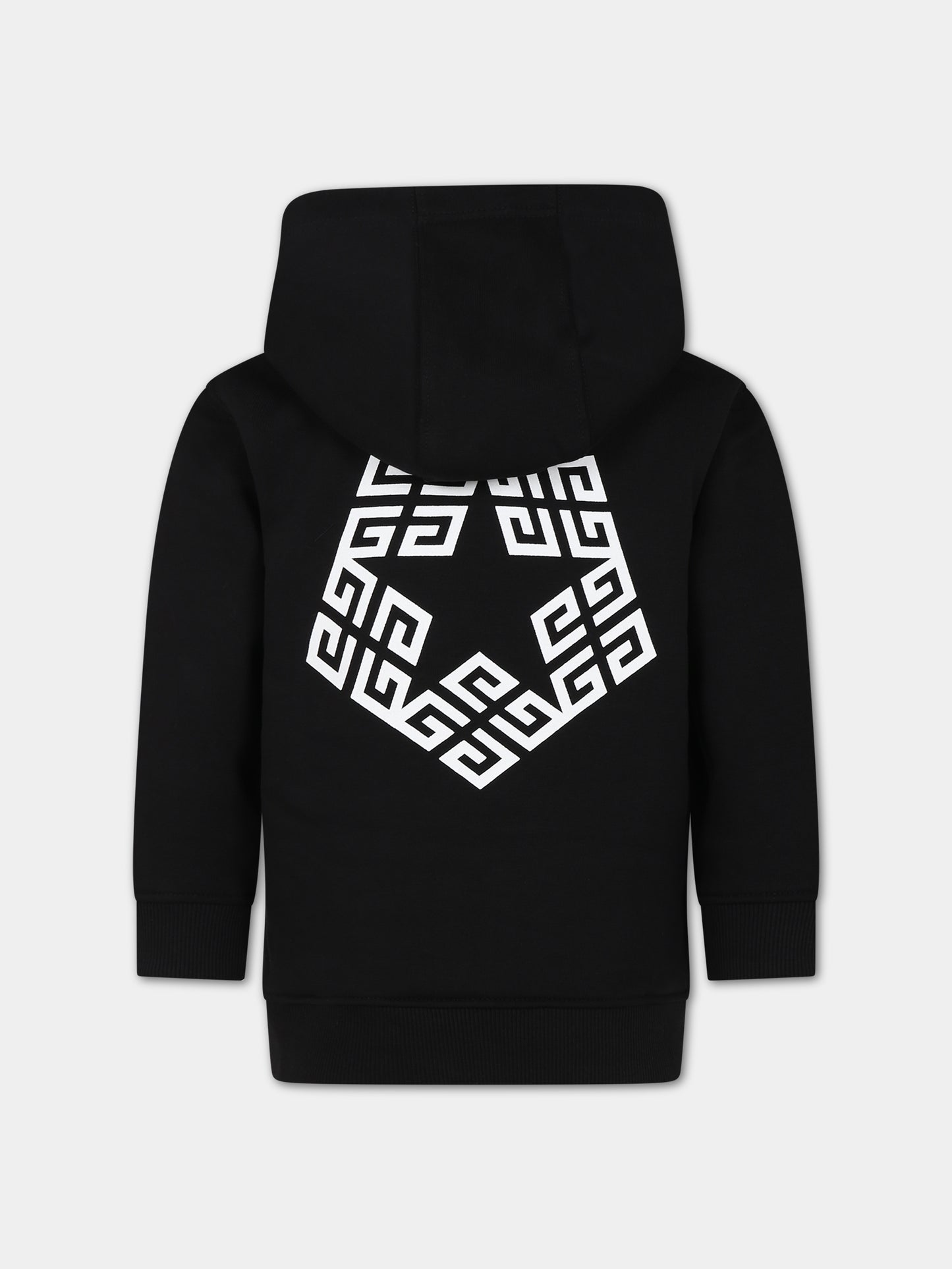 Felpa nera per bambini con logo,Givenchy Kids,H25474 09B