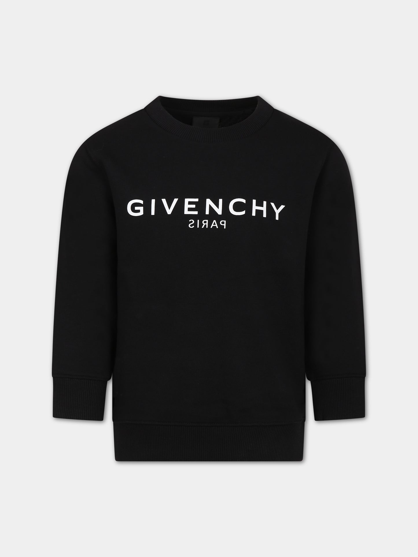 Felpa nera per bambini con logo,Givenchy Kids,H25472 09B