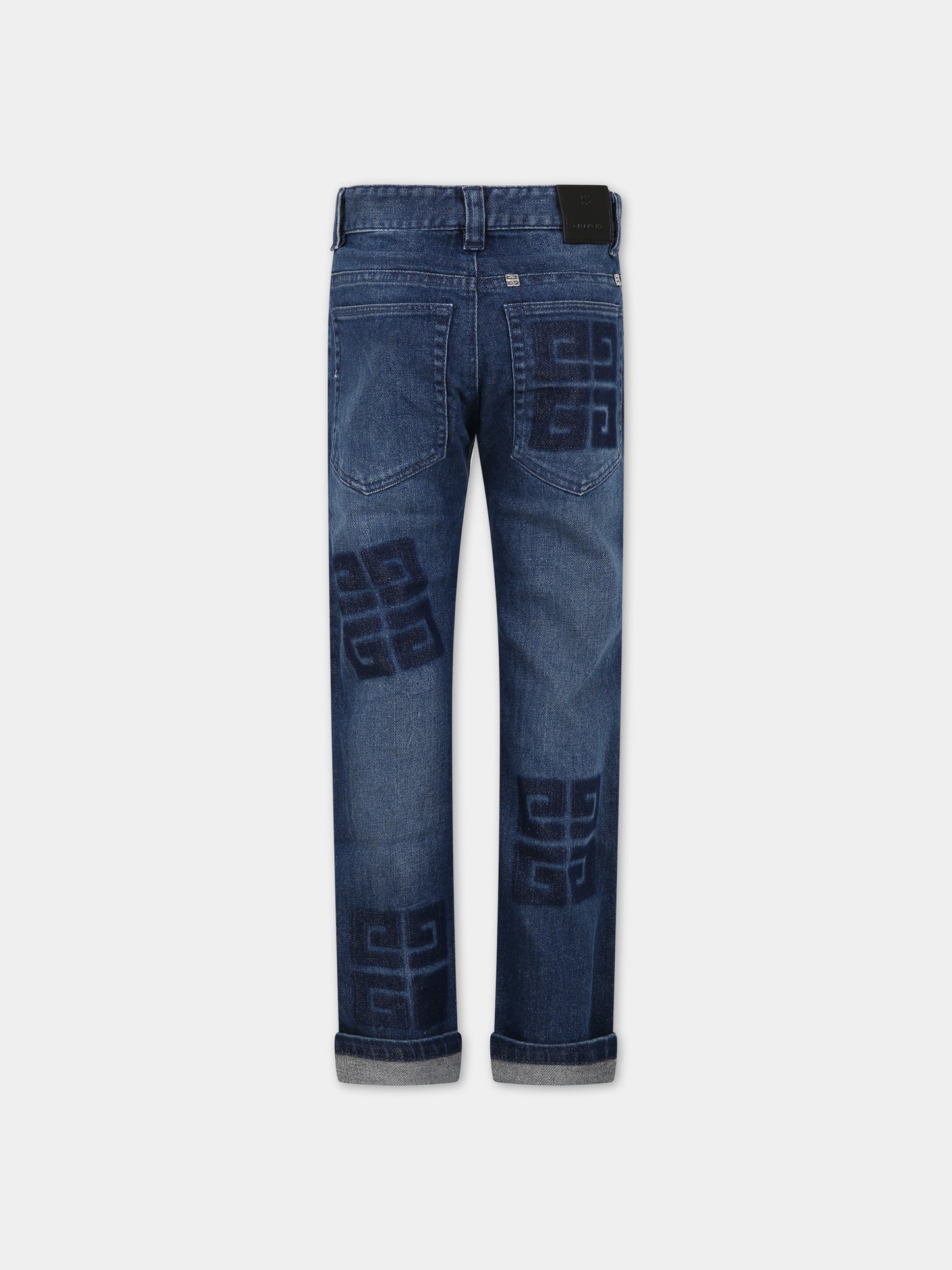Jeans blu per bambino con iconica 4G,Givenchy Kids,H24239 Z02