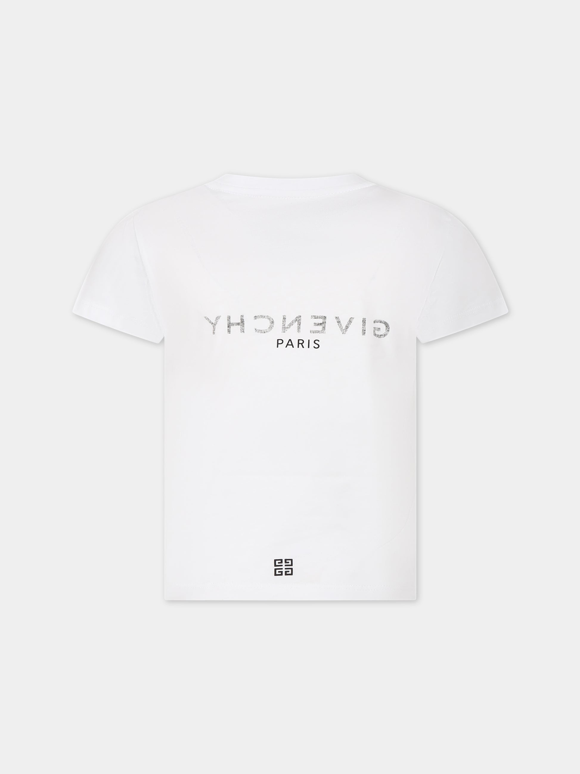 T-shirt bianca per bambini con logo,Givenchy Kids,H15329 10P