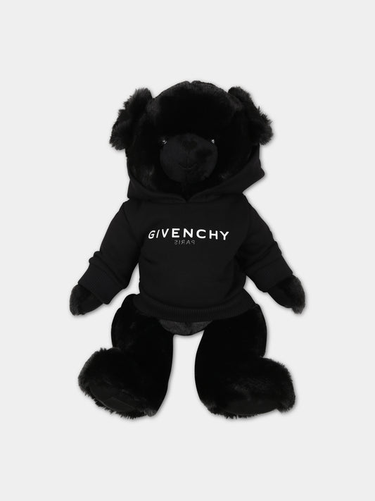 Peluche nero per neonati con logo,Givenchy Kids,H9K075 09B