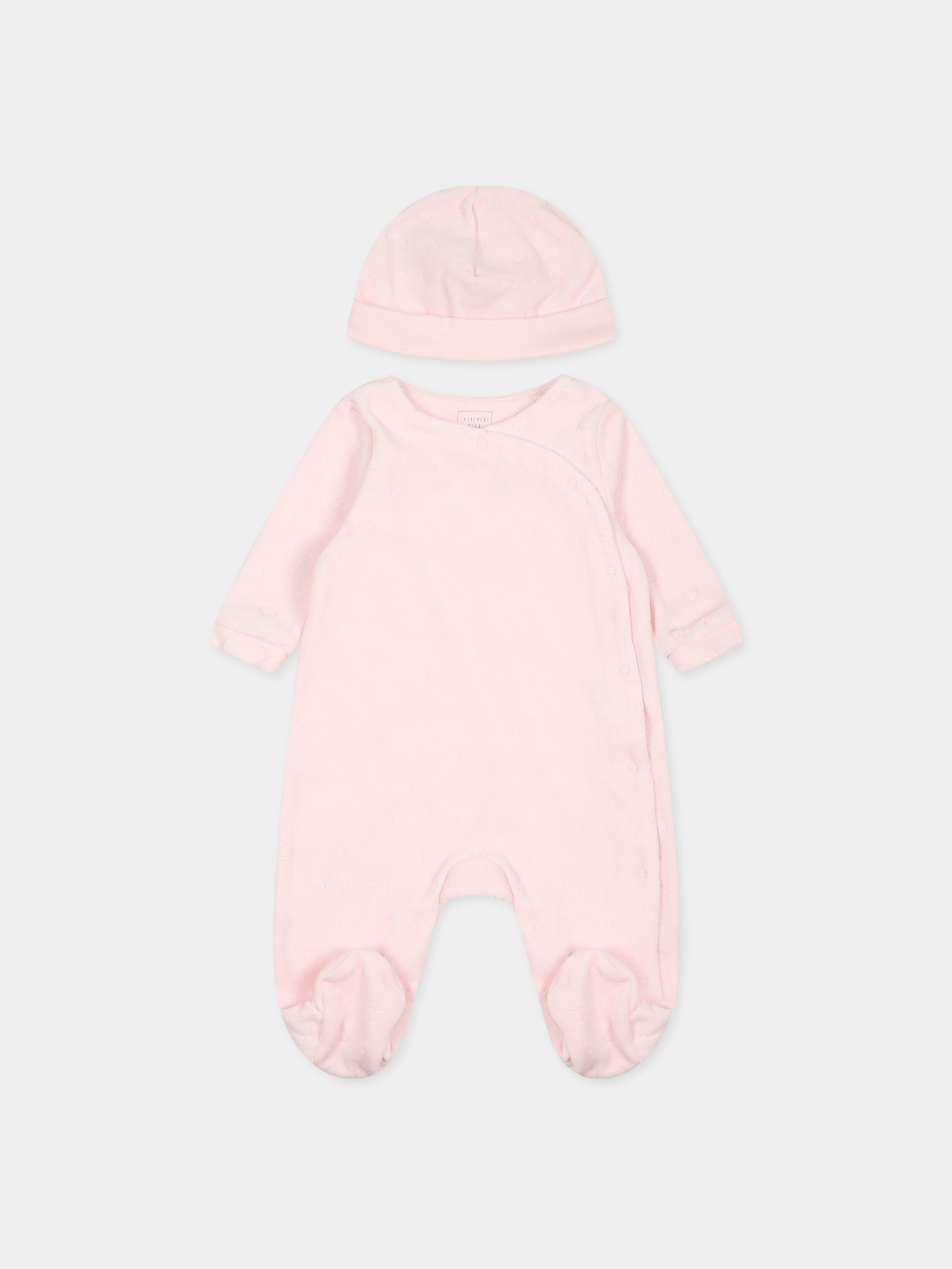 Set rosa per neonata con cuori,Carrement Beau,Y98221 43B