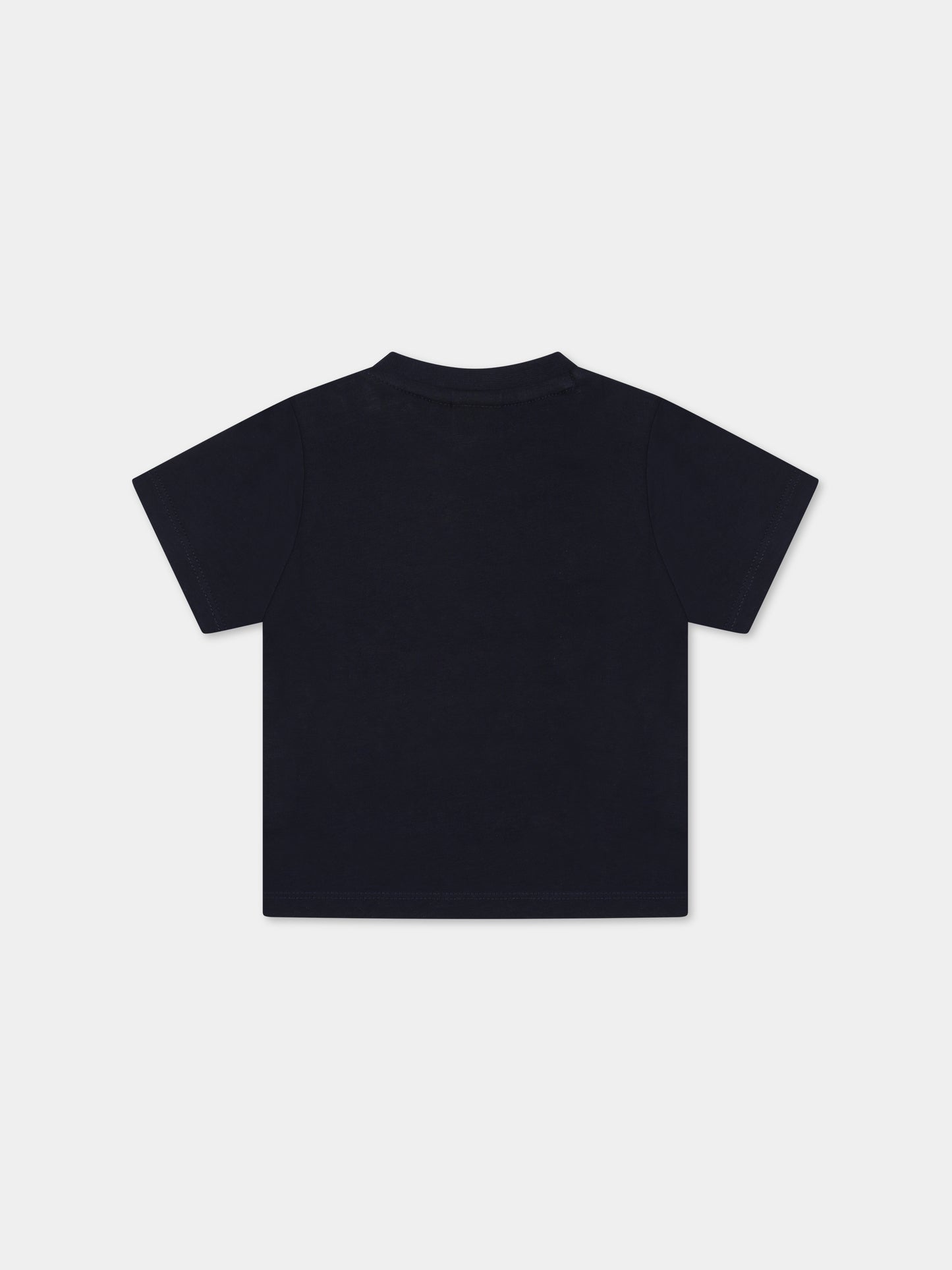 T-shirt blu per neonato con logo,Boss,J05A20 849