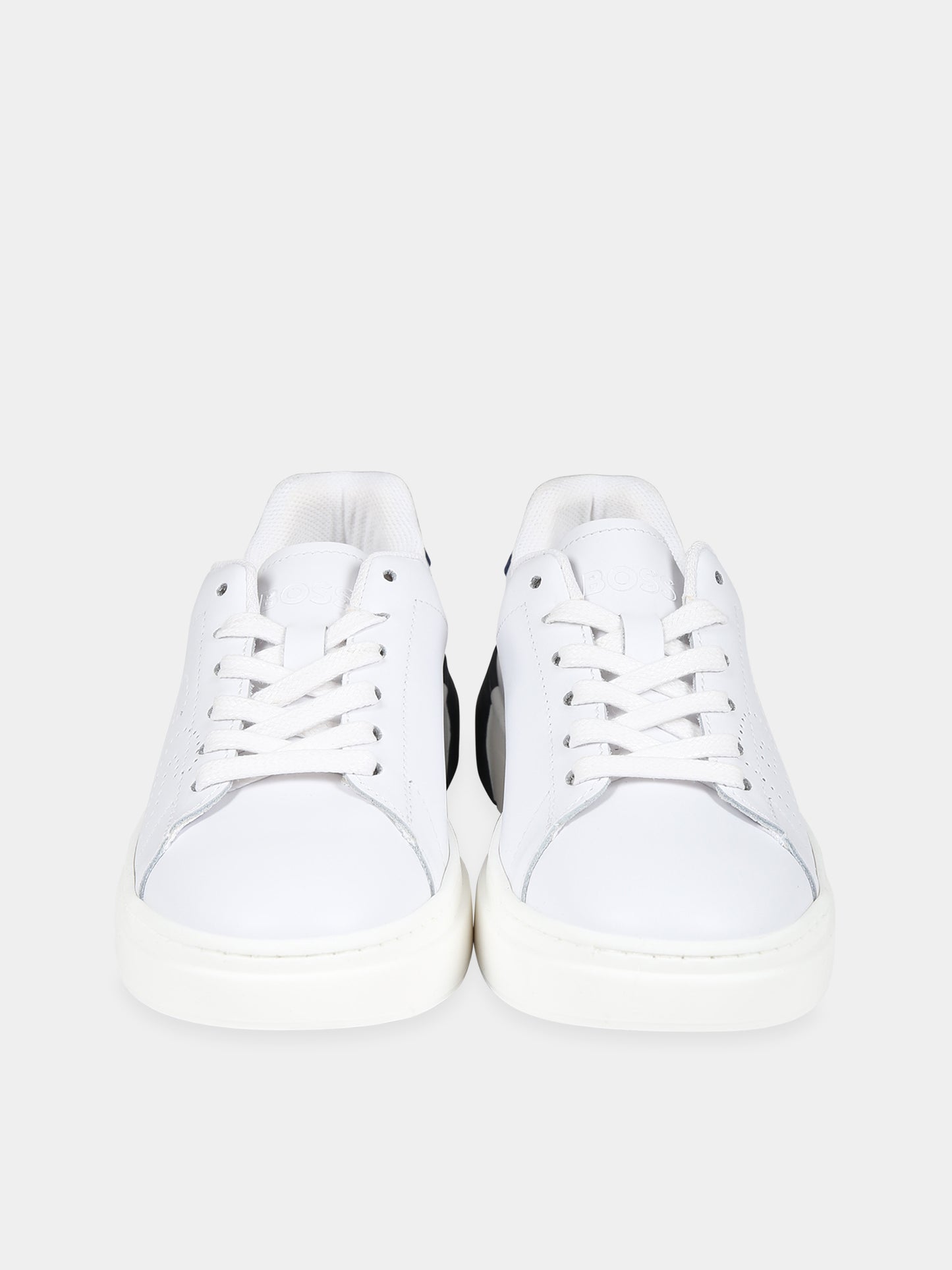 Sneakers bianche per bambino con logo,Boss,J29357 10P