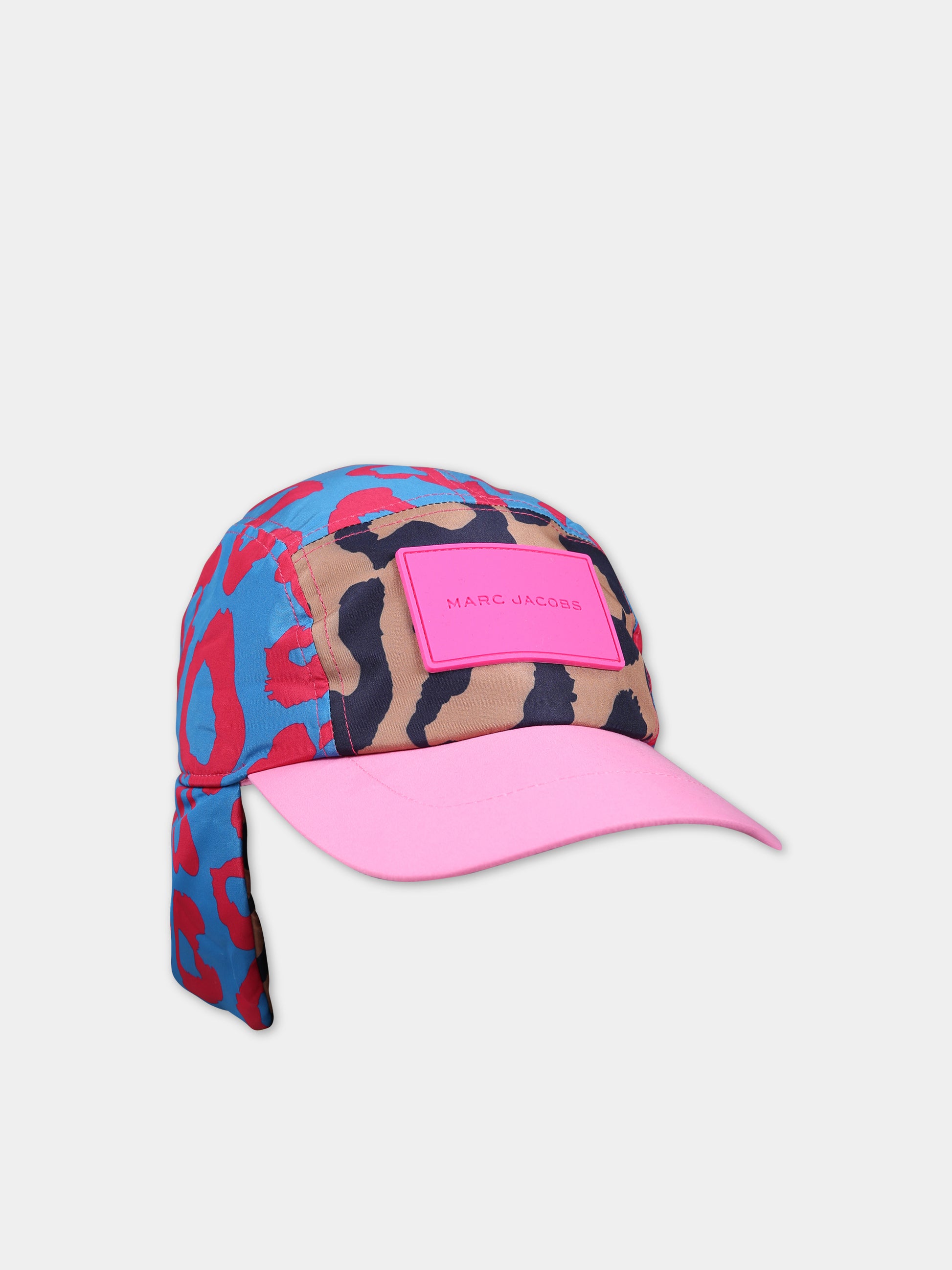 Cappello azzurro per bambina con logo,Little Marc Jacobs,W11068 83E