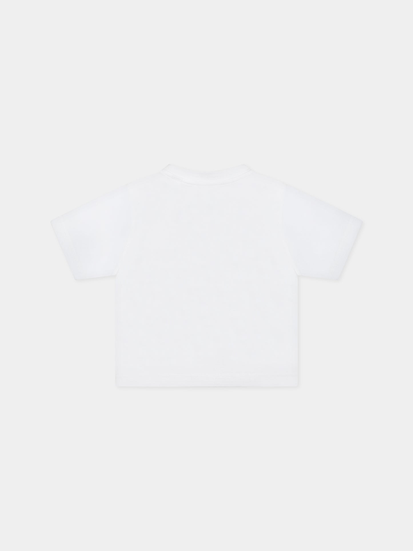 T-shirt bianca per neonati con Thomas Bear e logo,Burberry Kids,8072329