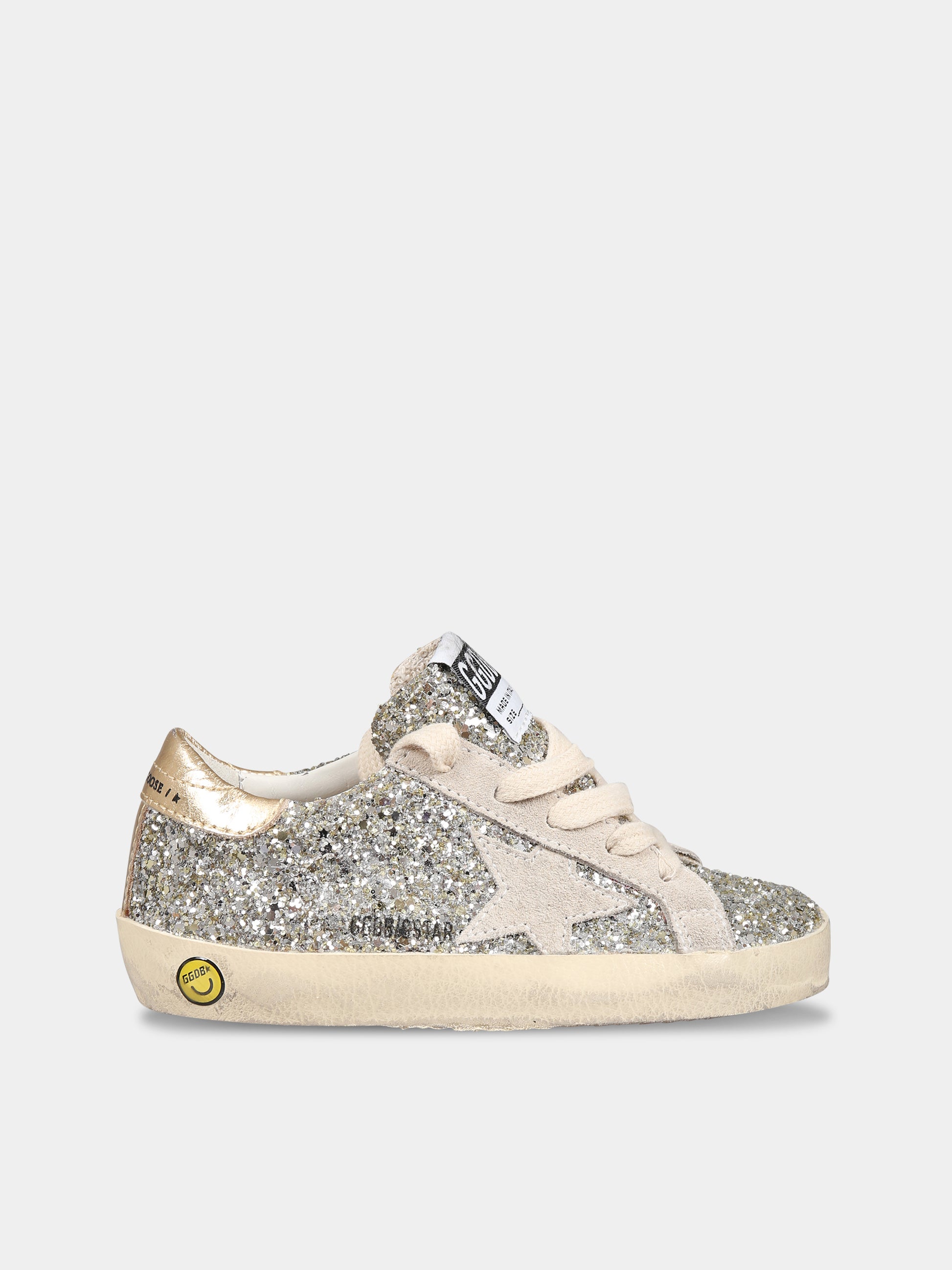 Sneakers Super Star argentate per bambina con iconica stella,Golden Goose,GJF00101 F004345 82226