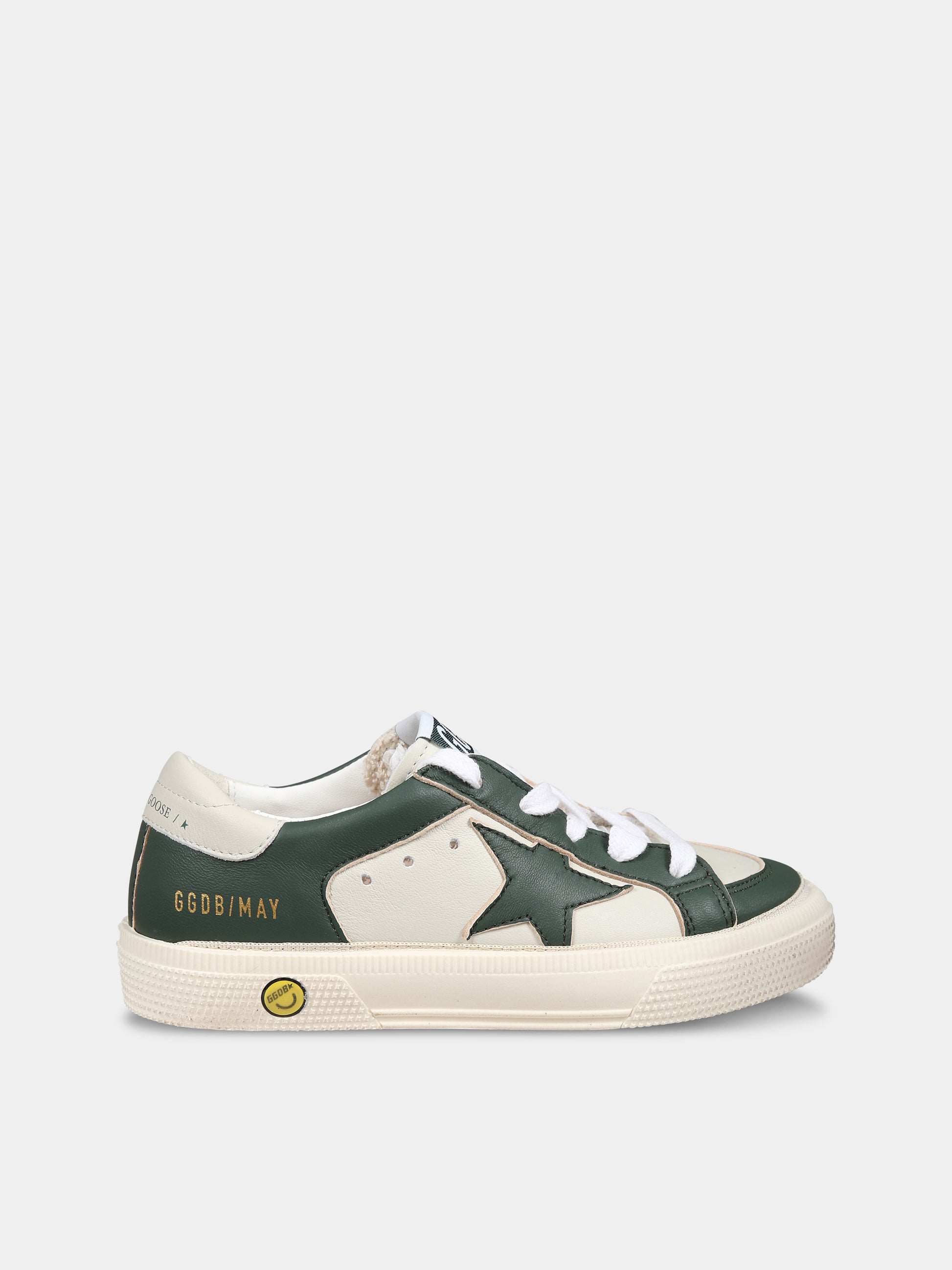 Sneakers May avorio per bambini con iconica stella,Golden Goose,GJF00495/GYF00495/GTF00495 F004815 82386
