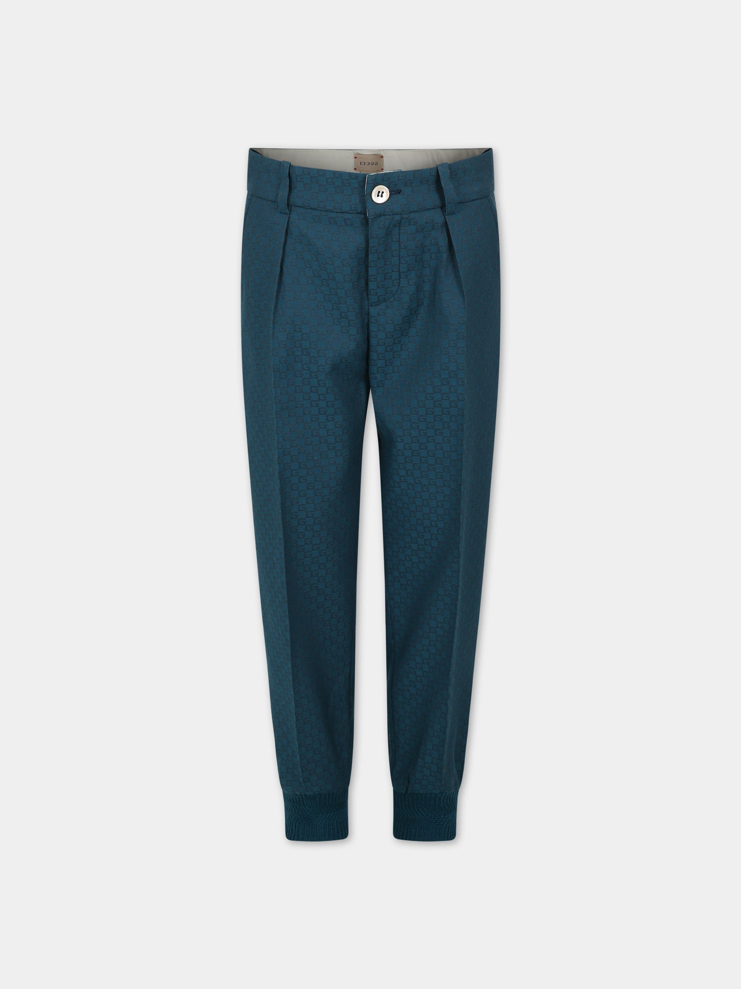 Pantaloni verdi per bambino con G,Gucci Kids,737827 XWAX8 4047