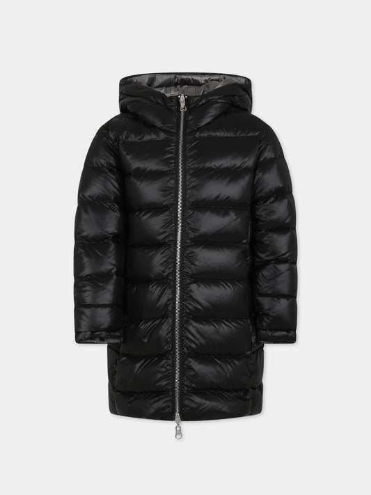 Piumino nero reversibile per bambina con logo,Colmar Originals Kids,3453A 5WG 99