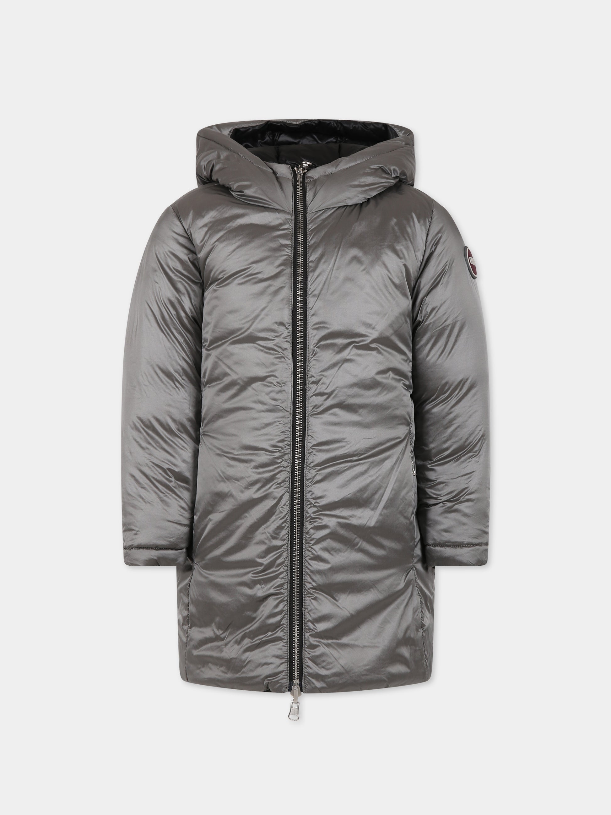 Piumino nero reversibile per bambina con logo,Colmar Originals Kids,3453A 5WG 99