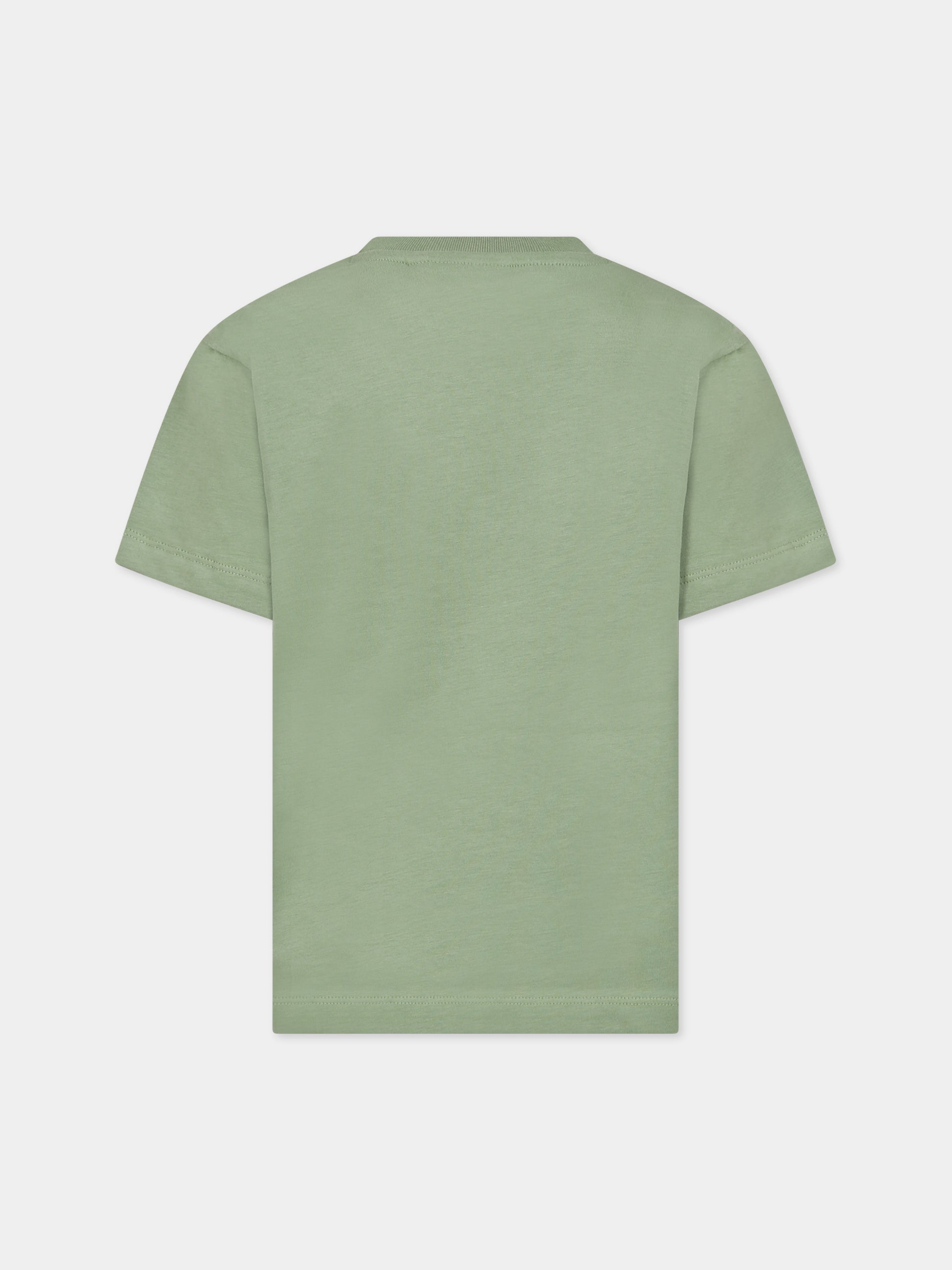 T-shirt verde per bambini con smile,Molo,1W23A203 8756