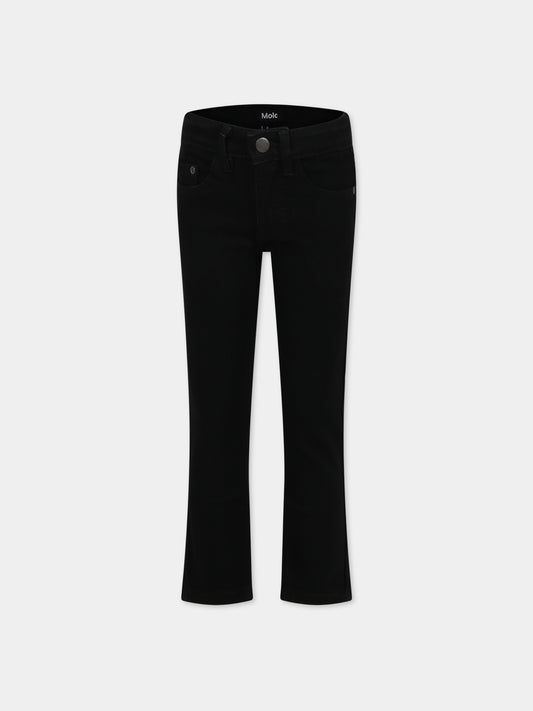 Jeans neri per bambino con logo,Molo,1W23I109 0099