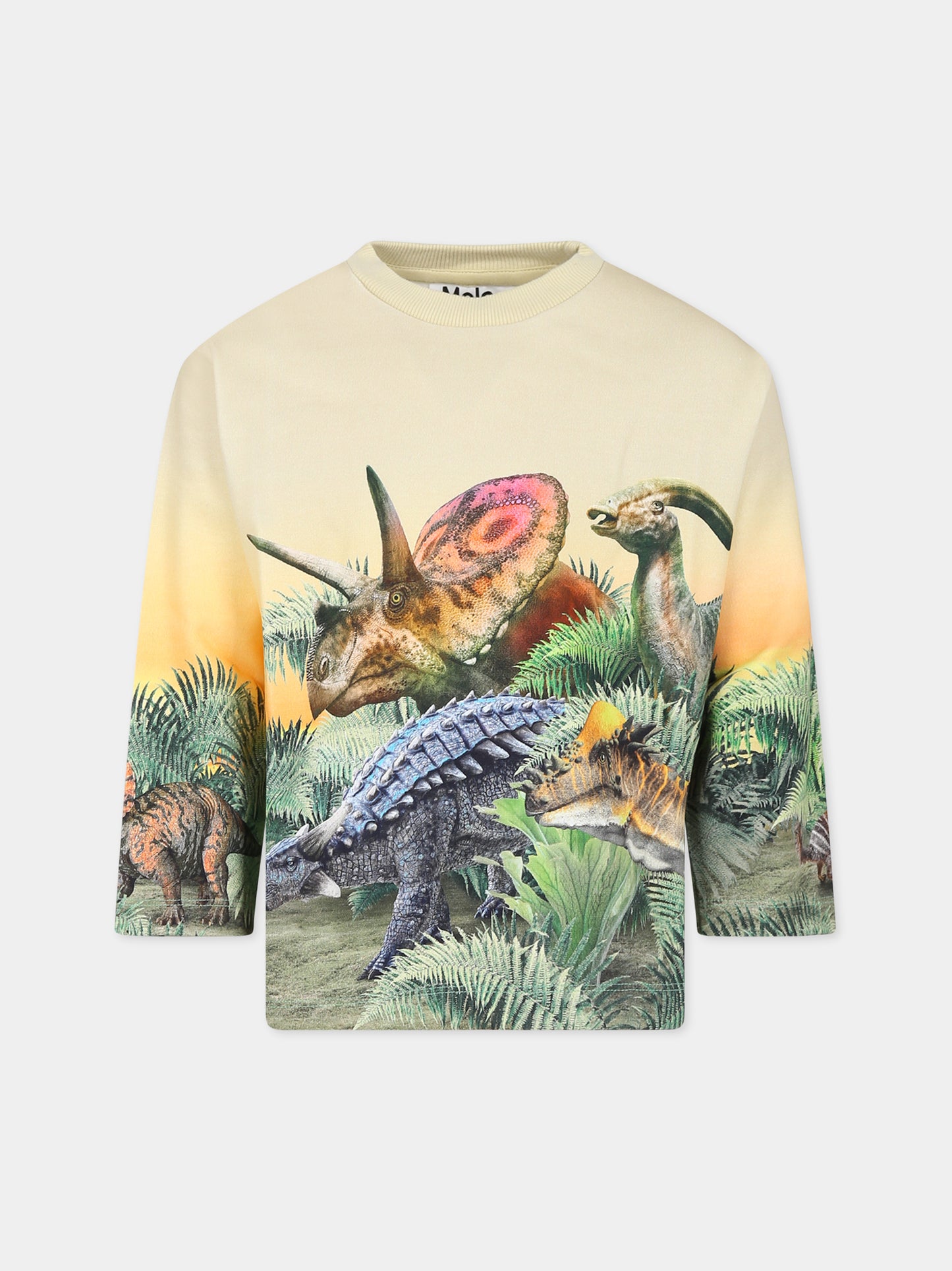 Felpa avorio per bambino con dinisauri,Molo,1W23J203 3317