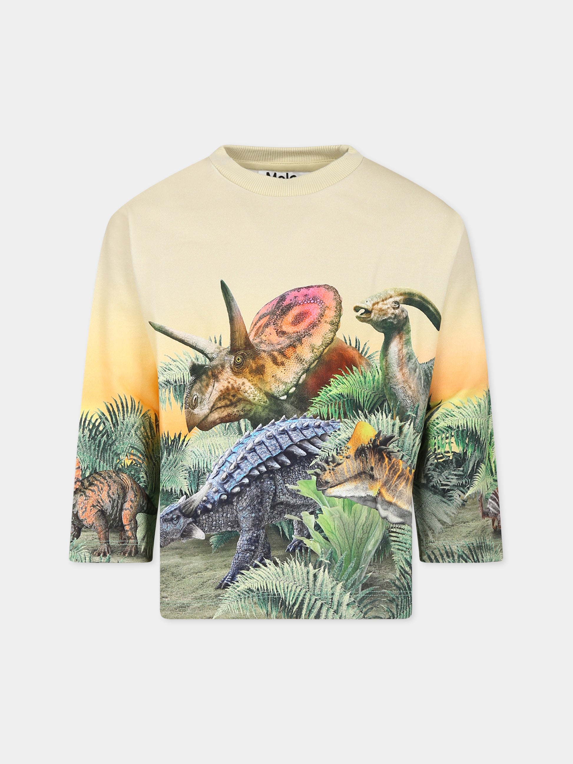 Felpa avorio per bambino con dinisauri,Molo,1W23J203 3317