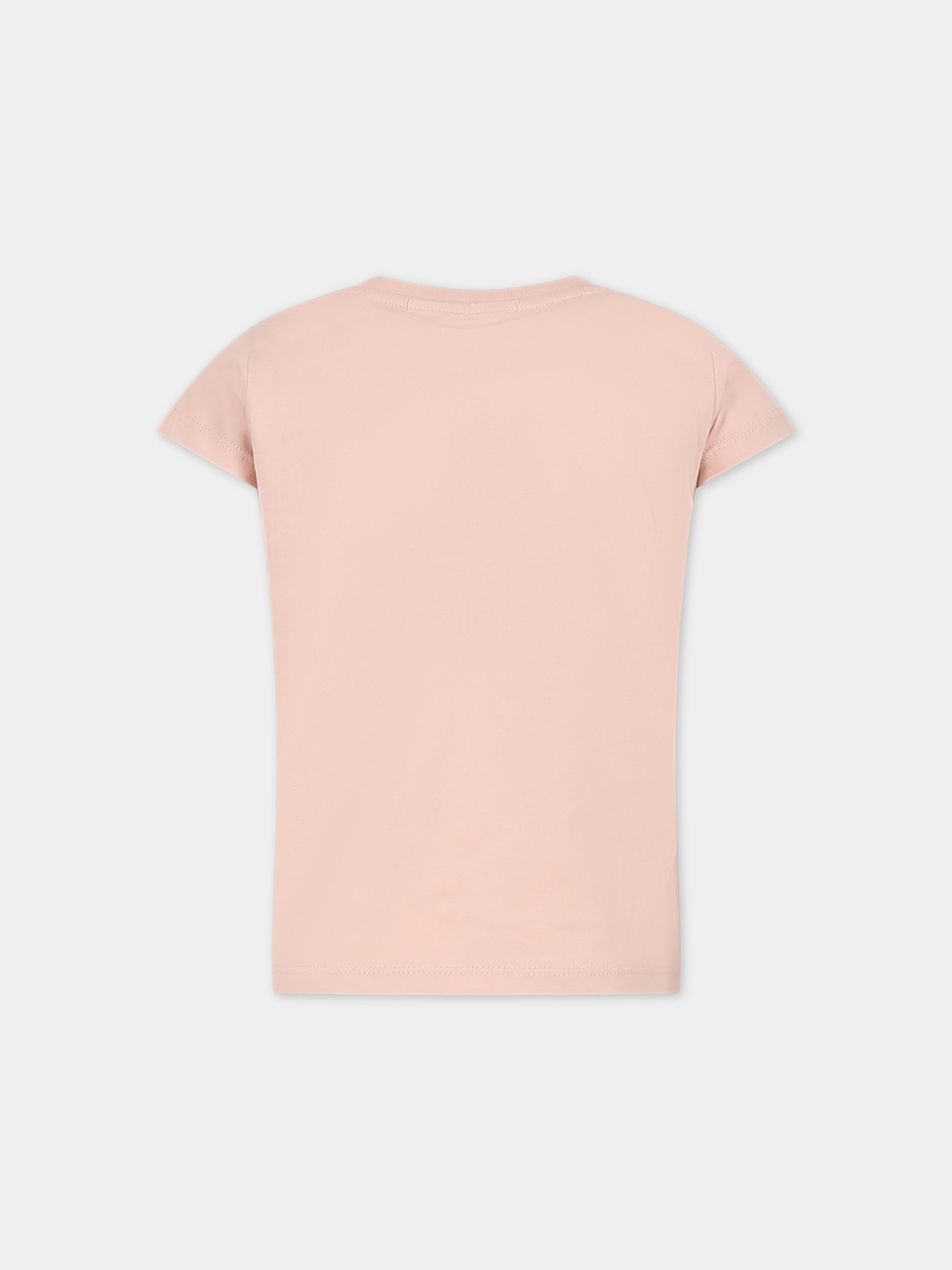 T-shirt rosa per bambina con cuore,Molo,2W23A208 3313