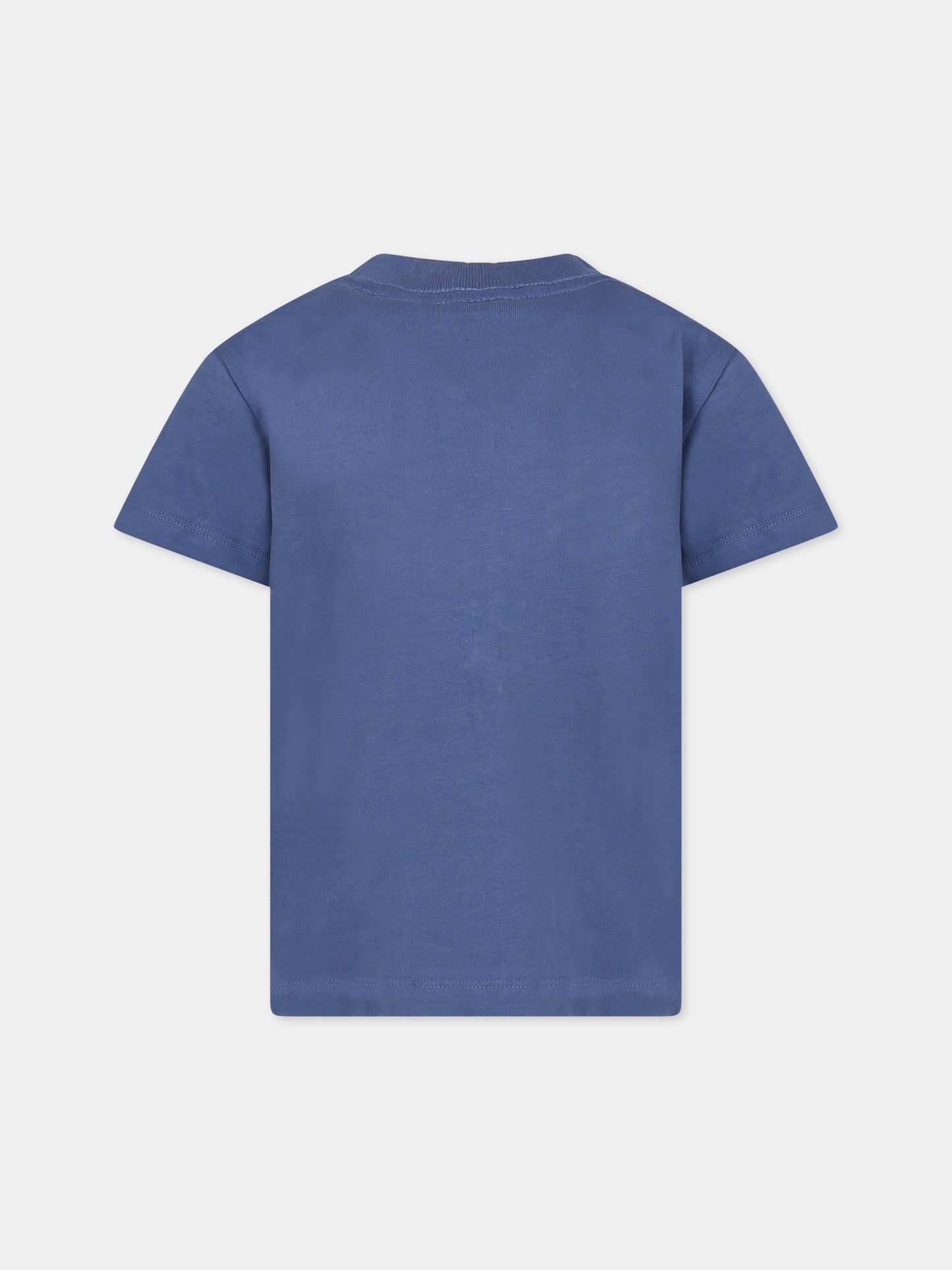 T-shirt blu per bambini con smile,Molo,6W23A205 8805