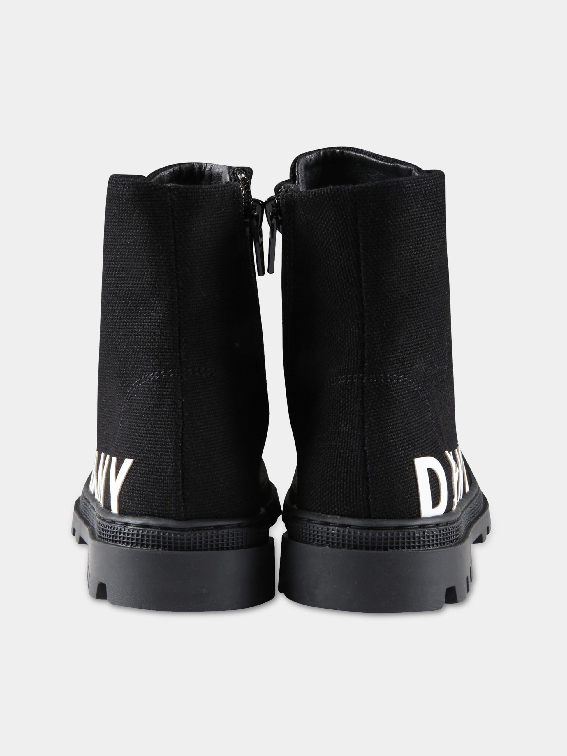 Sneakers nere per bambina con logo bianco,Dkny,D39062 09B