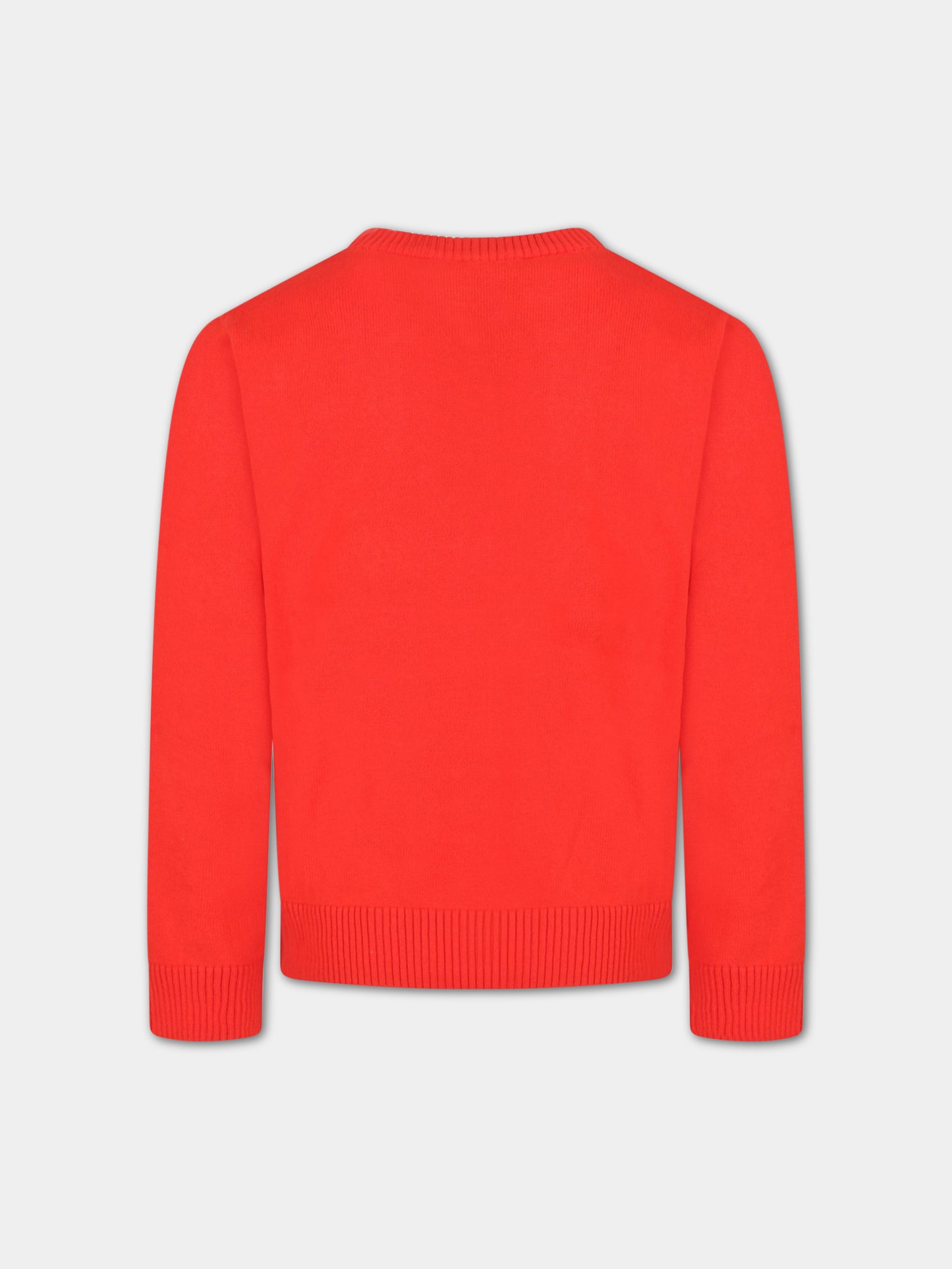 Maglione rosso per bambino con logo bianco,Timberland,T25T08 992