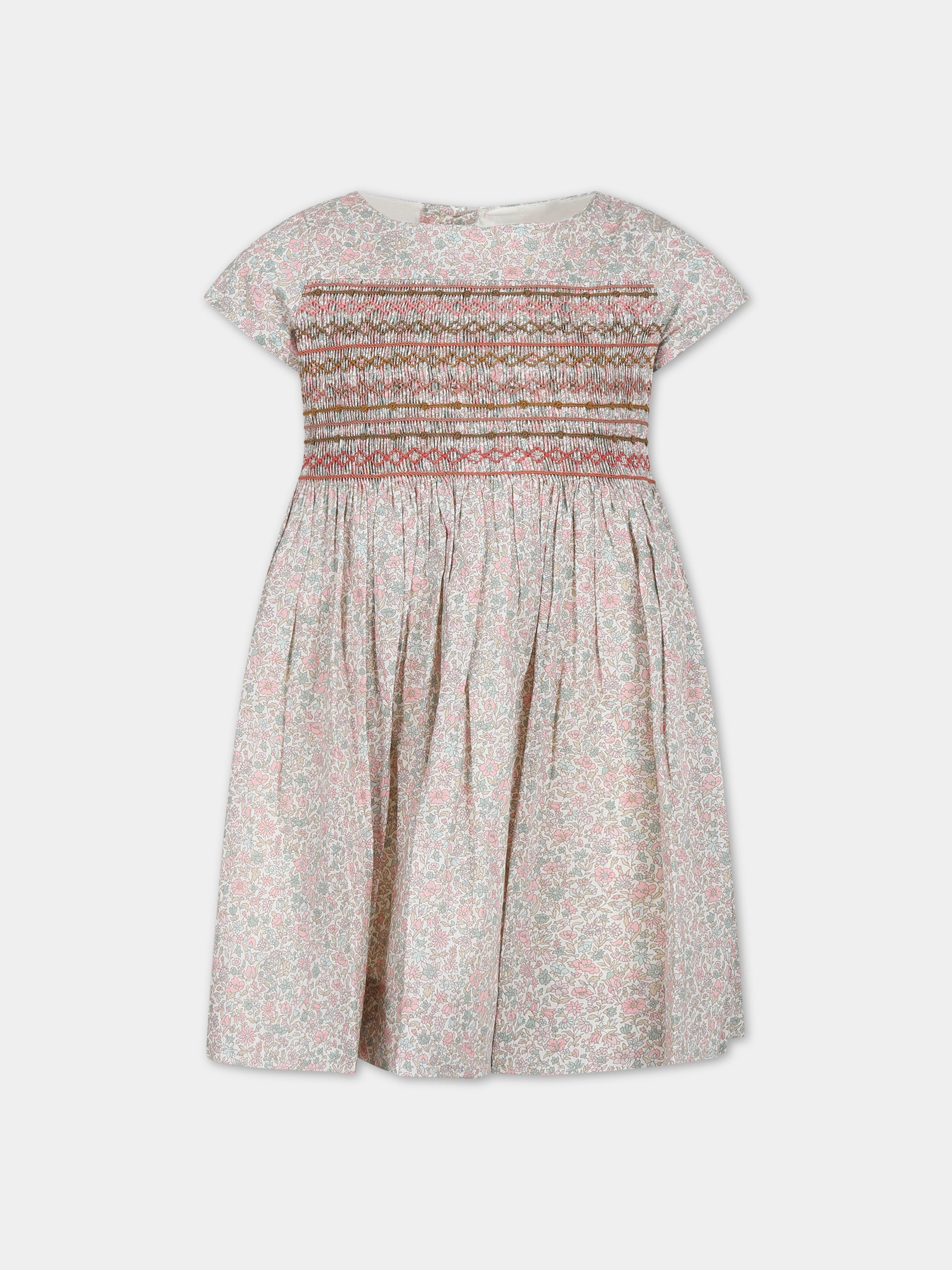 Vestito rosa per bambina con stampa,Bonpoint,W03GDRW00024 520