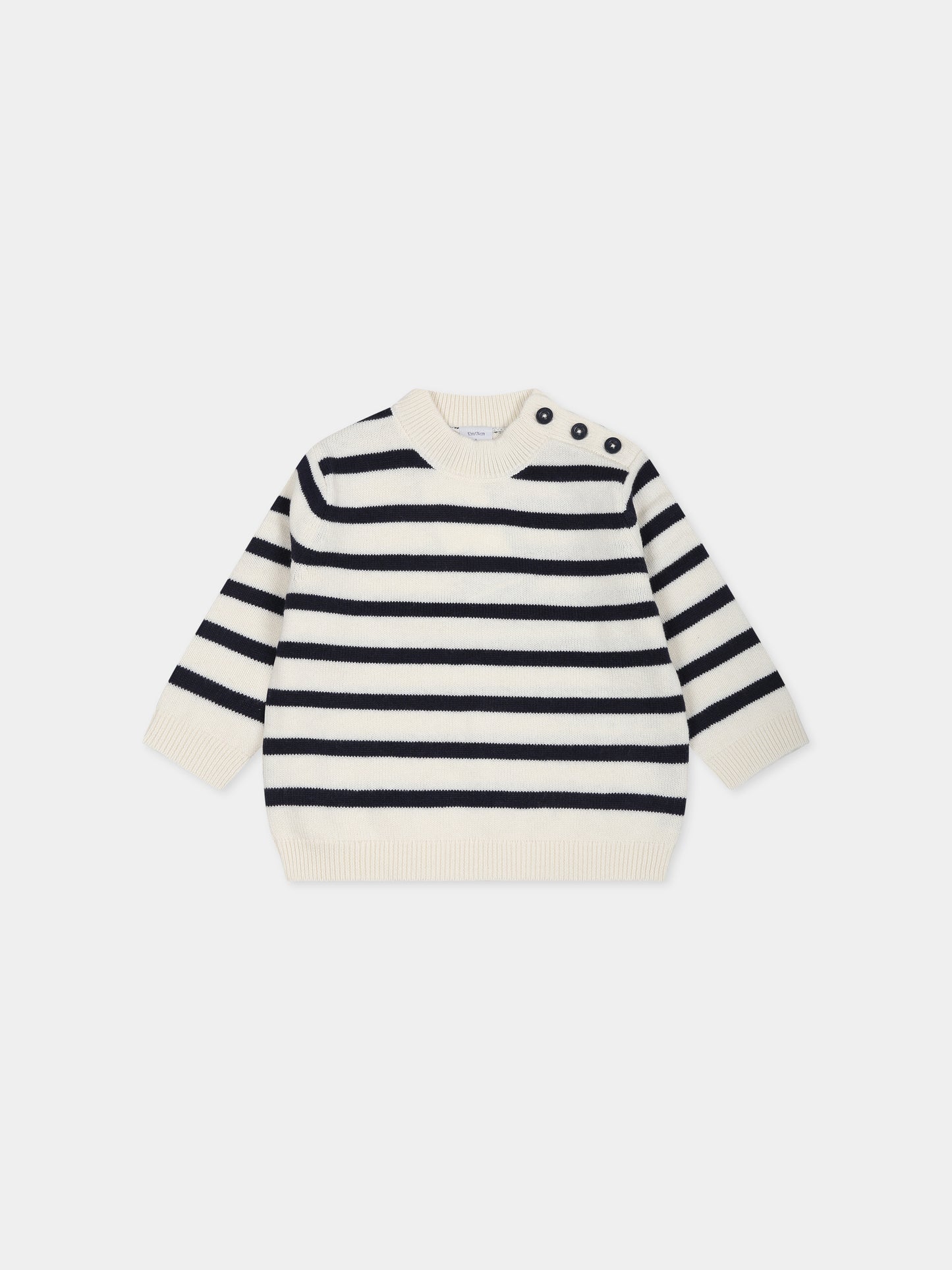 Dolcevita multicolor per neonato a righe,Petit Bateau,A08AB 03