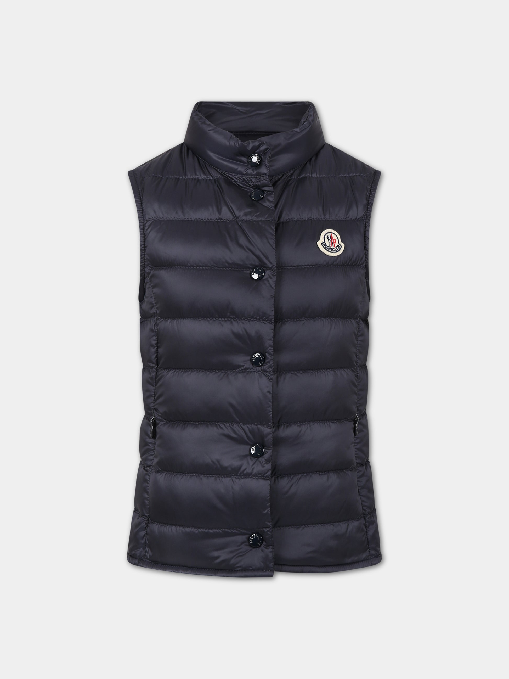 Gilet  Liane  blu per bambina con logo,Moncler Kids,954 1A00101 53048 778