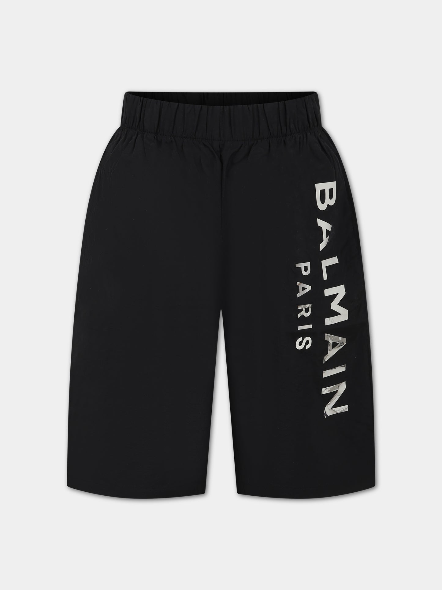 Boxer-mare nero per bambino con logo,Balmain Kids,BSCP19 Z1183 930AG
