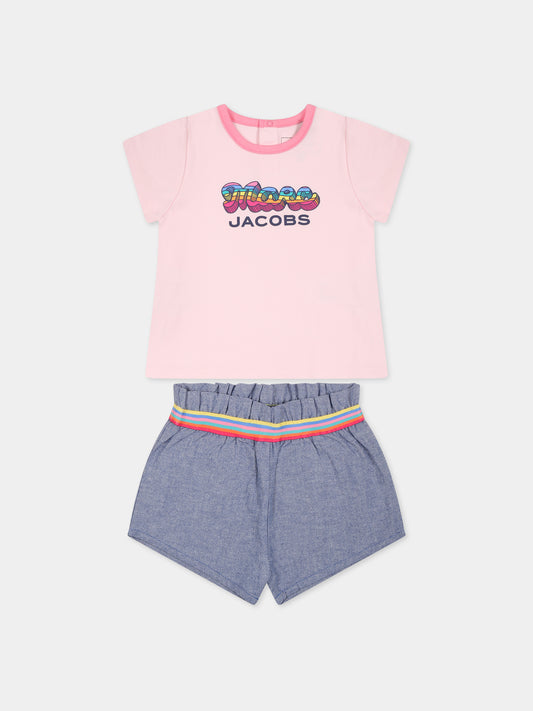 Completo multicolor per neonata con logo,Little Marc Jacobs,W98163 475