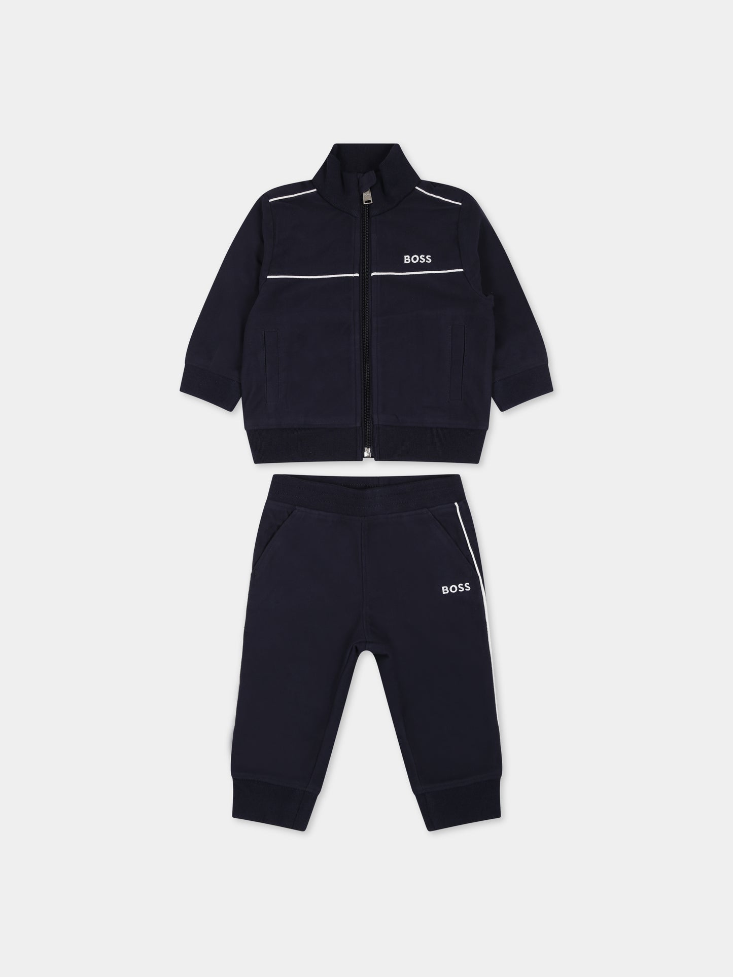 Completo blu per bambino con logo,Boss,J08076 849