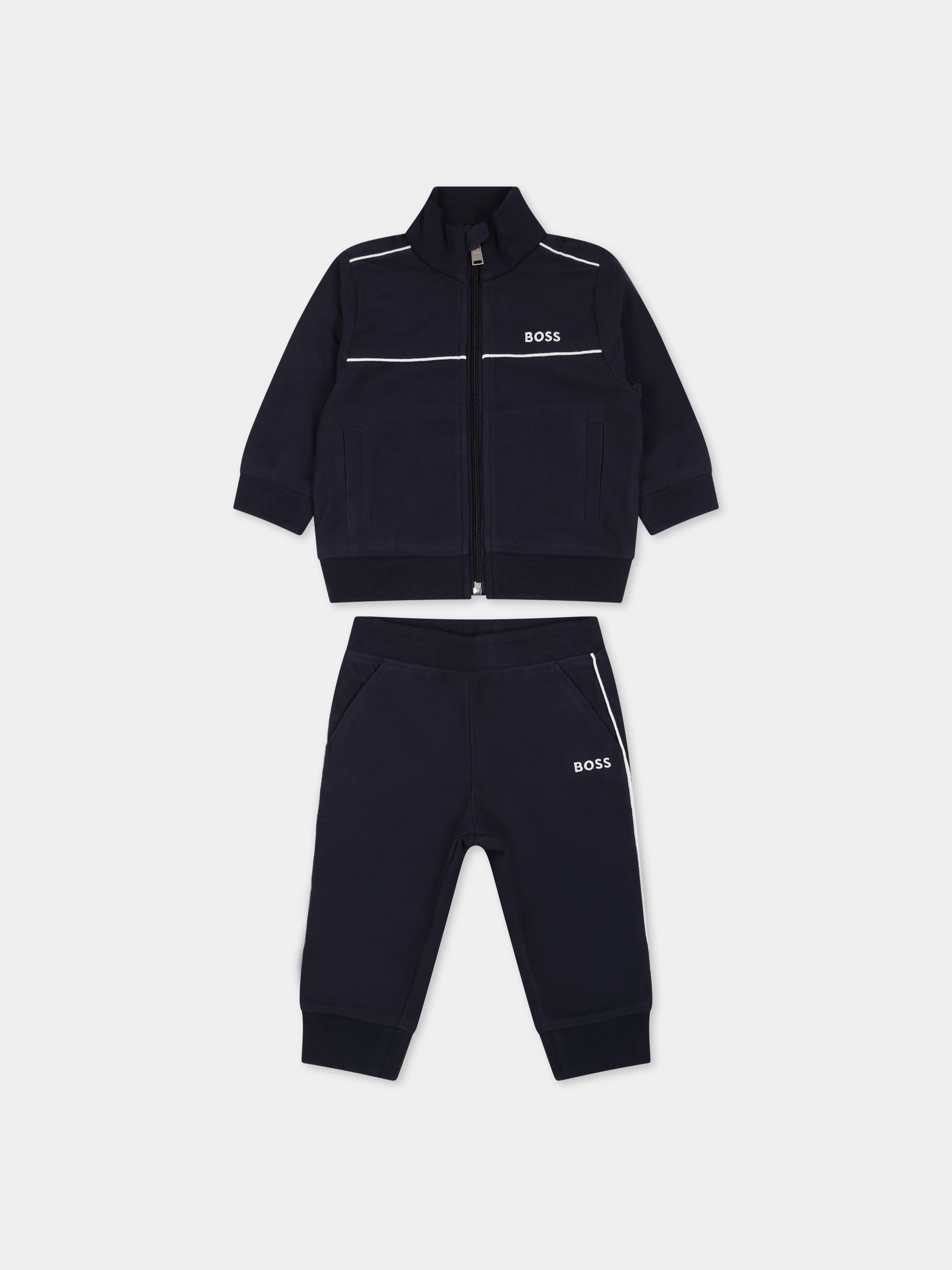 Completo blu per bambino con logo,Boss,J08076 849