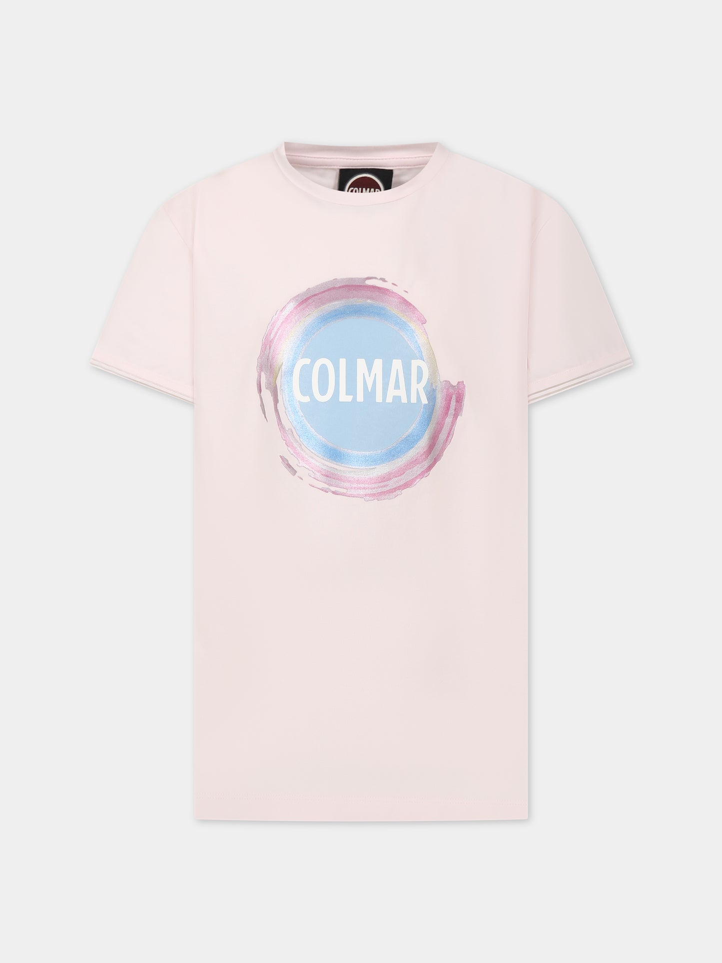 T-shirt rosa per bambina con logo,Colmar Originals Kids,3543 1WT 553